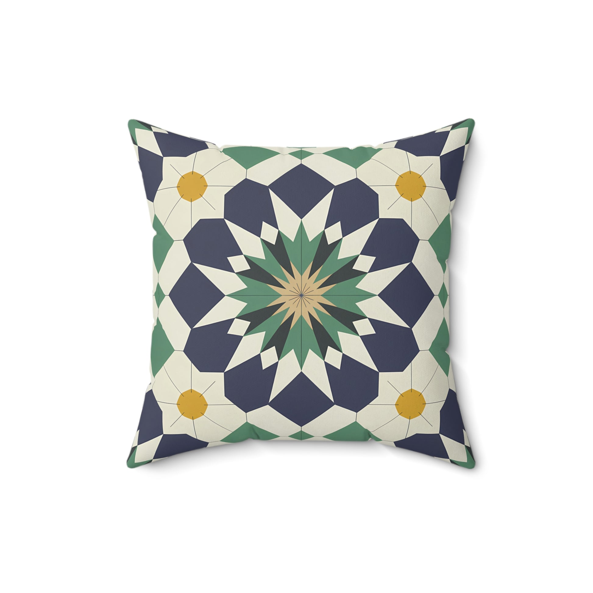 Geometric Floral Throw Pillow, Stylish Accent Cushion for Home Decor, Bohemian Chic Pillow for Living Room, Perfect Gift for Housewarming, - LOLA VEGAS ART