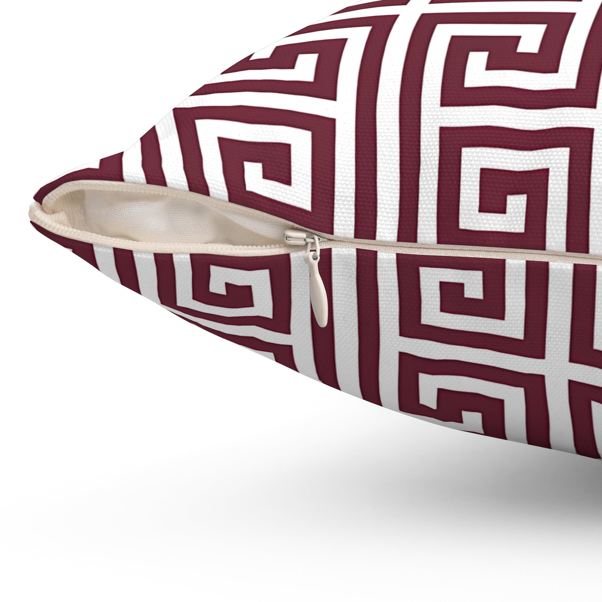 Burgundy Stylish Geometric Throw Pillow for Cozy Living Spaces, Home Decor, Couch Cushion, Modern Accent Pillow, Gift Idea - LOLA VEGAS ART