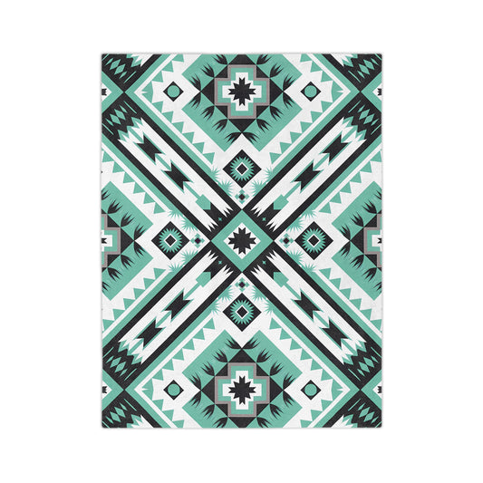 Cozy Southwest Pattern Blanket, Soft Microfiber Throw, Perfect for Home Decor, Picnic, or Gift, Aztec Inspired Design - LOLA VEGAS ART