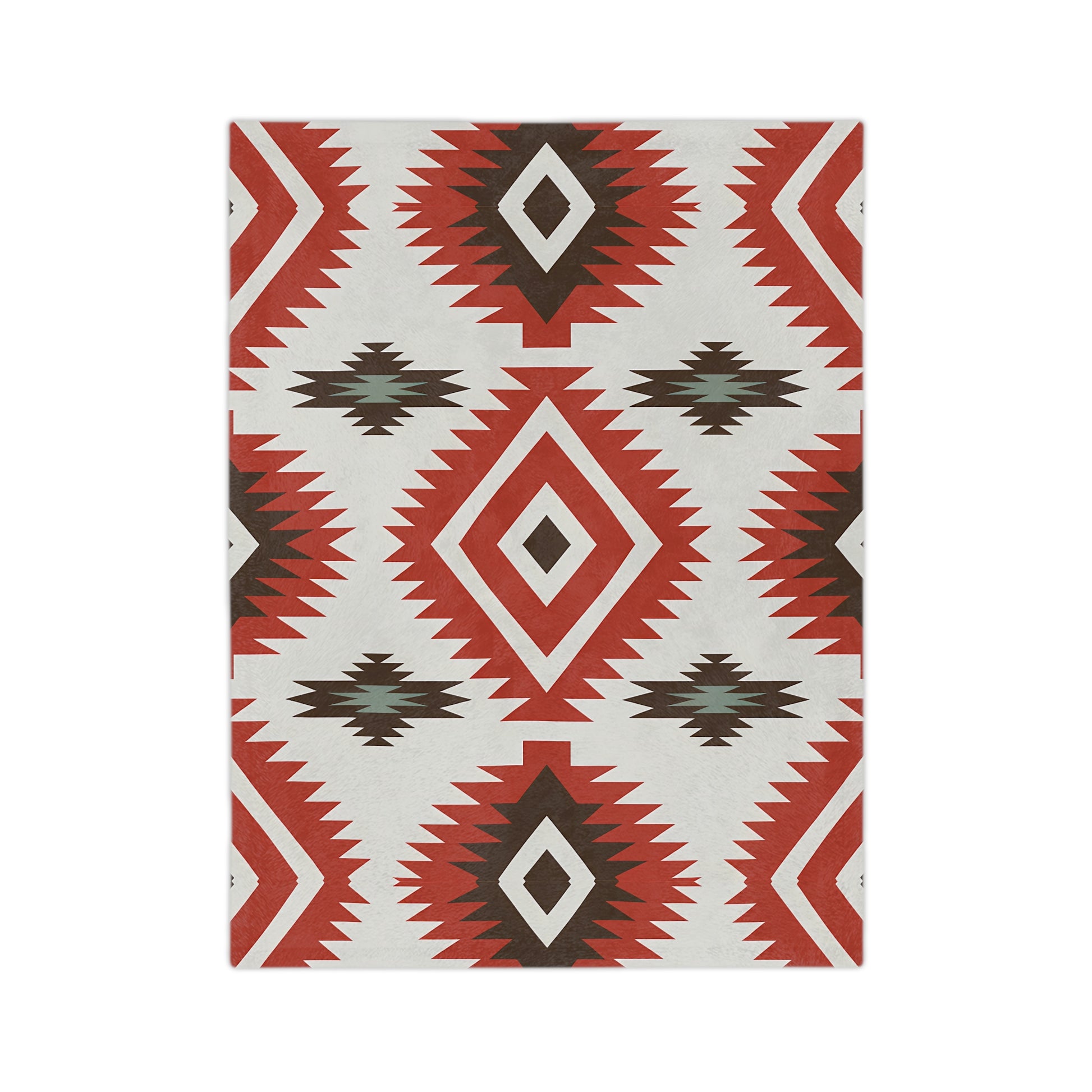 Southwestern Pattern Velveteen Microfiber Blanket, Cozy Throw for Home Decor, Cabin and Living Room, Gift for All Occasions, Warm and Soft - LOLA VEGAS ART