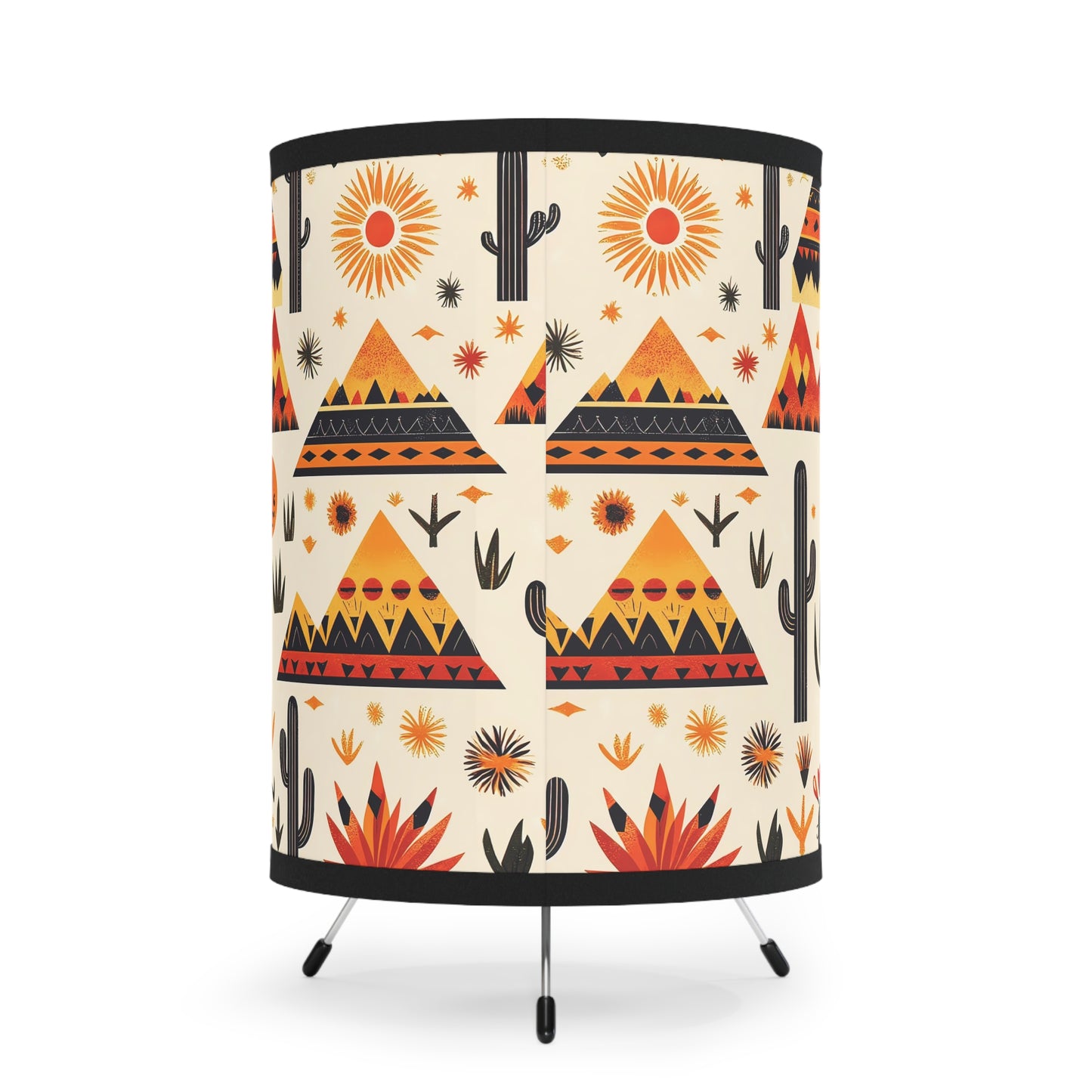 Southwestern Style Tripod Lamp, Table Lamp, Boho Decor, Unique Lighting, Home Accent, Gift for Him/Her, Cozy Atmosphere - LOLA VEGAS ART