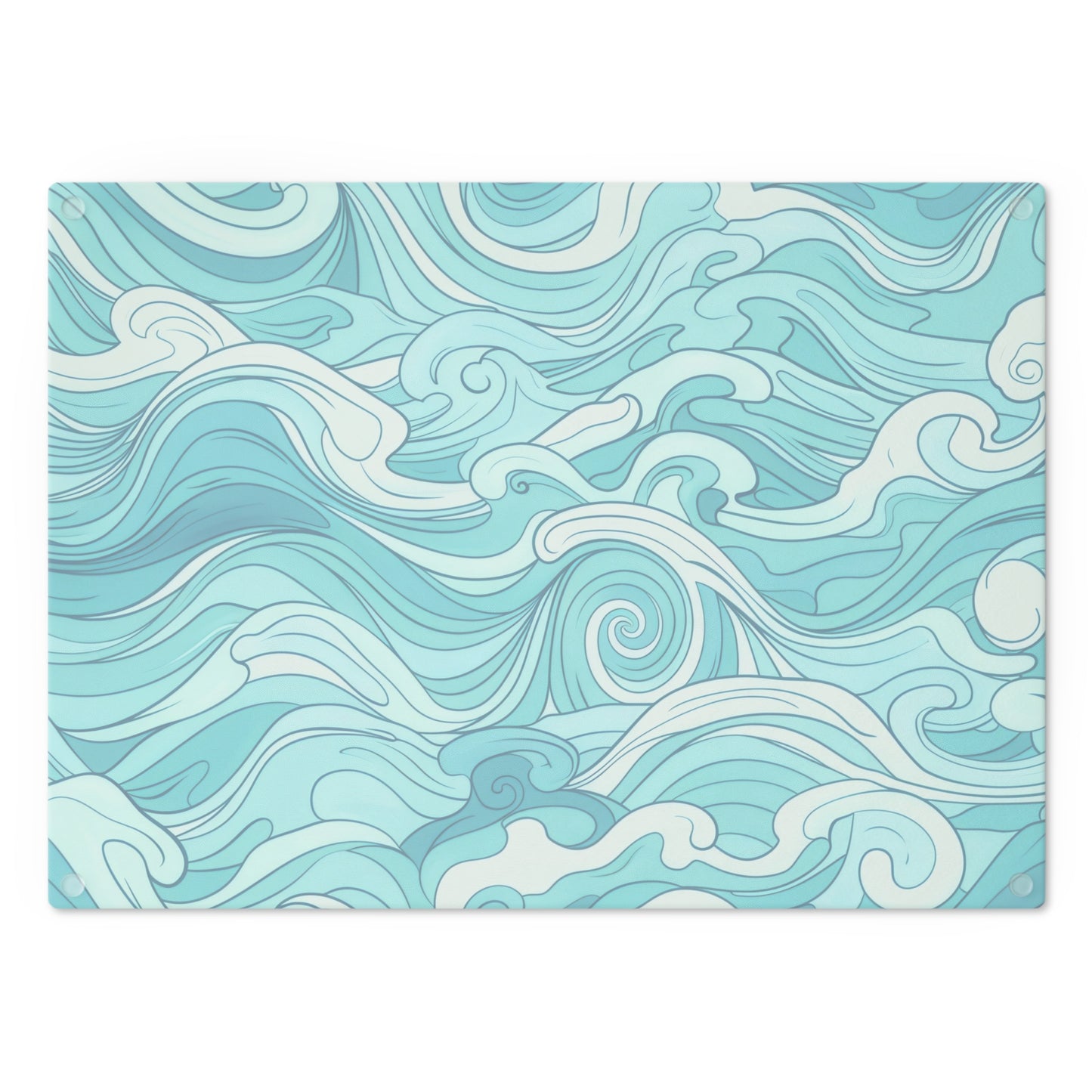 Ocean Waves Cutting Board - Aesthetic Kitchen Accessory, Beach House Decor, Unique Gift for Foodies, Housewarming Present, Cooking - LOLA VEGAS ART