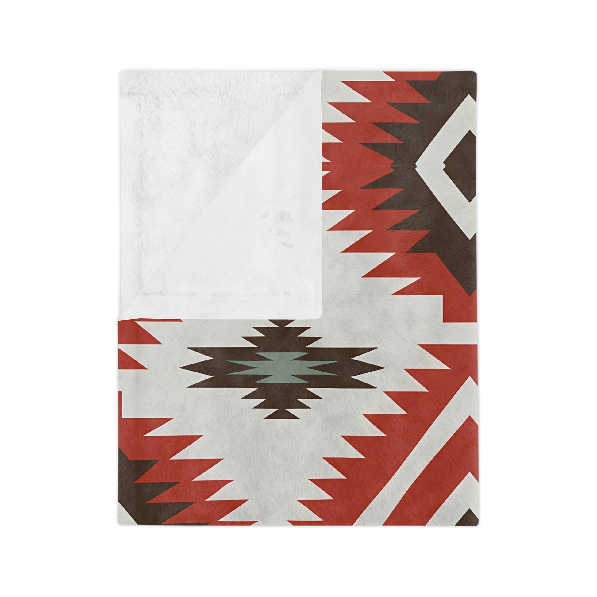 Southwestern Pattern Velveteen Microfiber Blanket, Cozy Throw for Home Decor, Cabin and Living Room, Gift for All Occasions, Warm and Soft - LOLA VEGAS ART