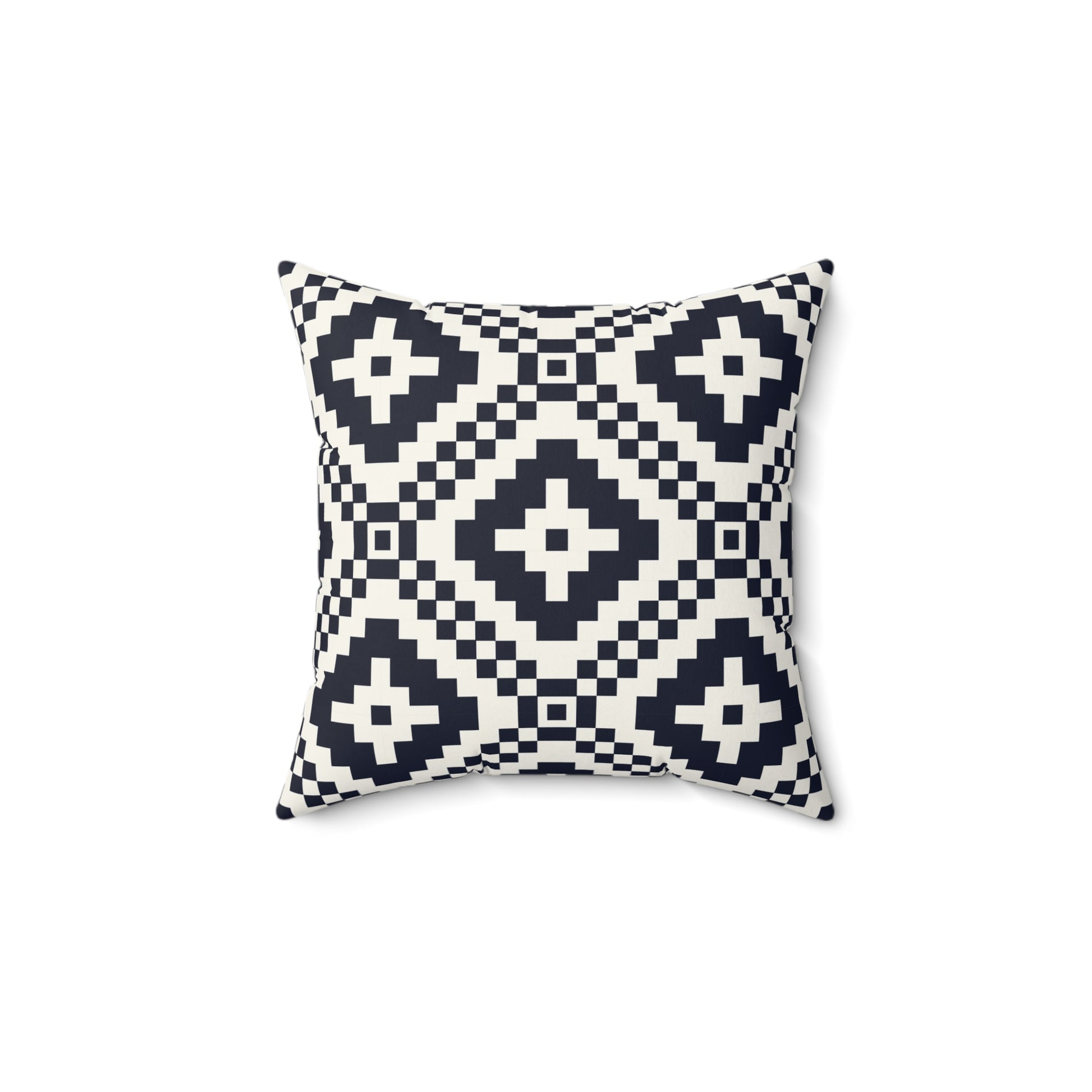 Geometric Black and White Pillow, Modern Home Decor, Boho Cushion, Gift for Housewarming, Dorm Room Accessory, Cozy Living Room - LOLA VEGAS ART