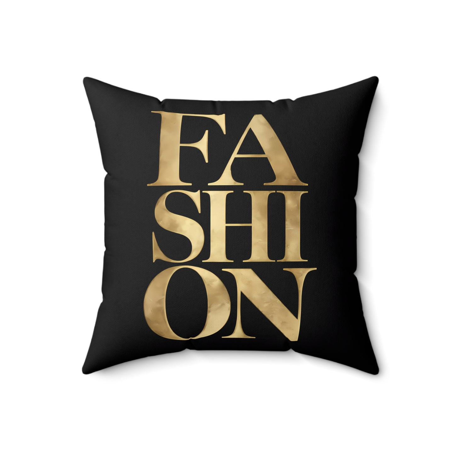 Fashionista Glam Square Pillow - Black/Gold, Stylish Decor, Trendy Throw Cushion, Chic Home Accessory, Gift for Fashion Lover, Glam Decor - LOLA VEGAS ART
