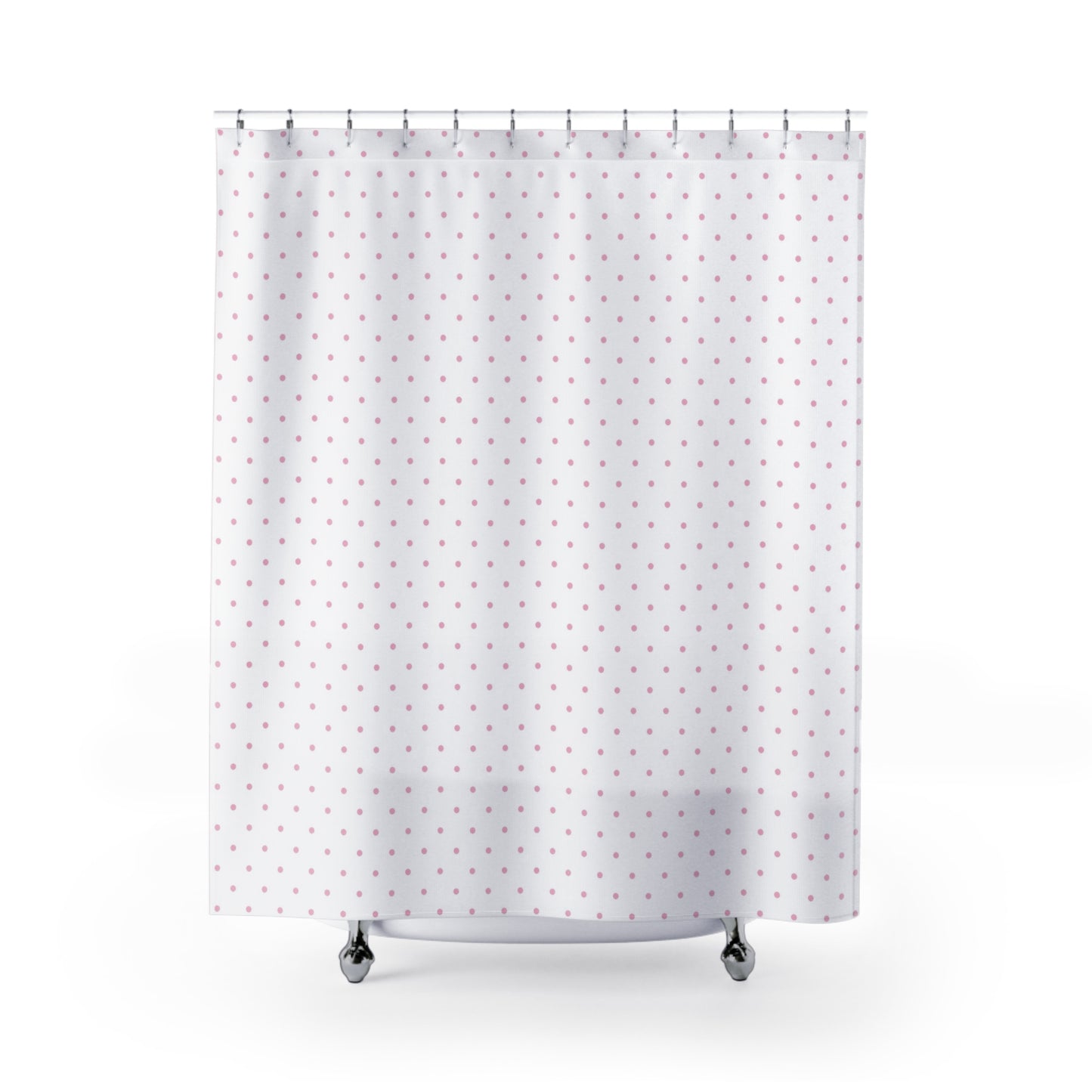 Chic Polka Dot Shower Curtain, Fun Bathroom Decor, Pink and White Dots Design, Modern Home Accessory, Gift for Housewarming, Bathroom