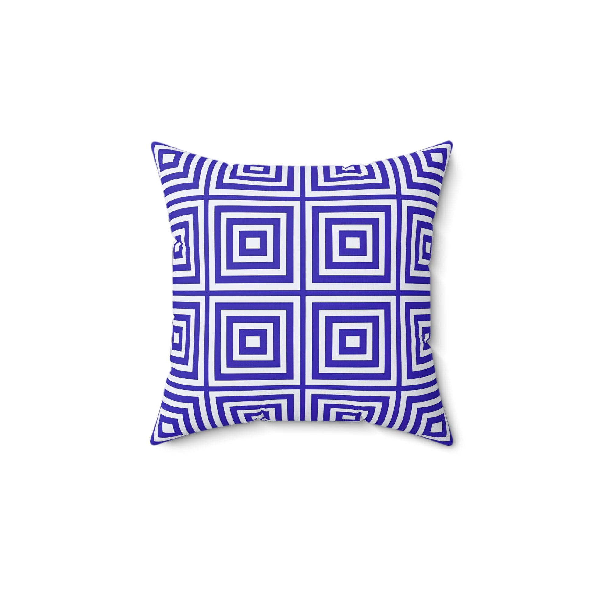 Blue Modern Geometric Pillow, Stylish Home Decor, Unique Gift, Living Room Accent, Couch Pillow, Throw Pillow - LOLA VEGAS ART