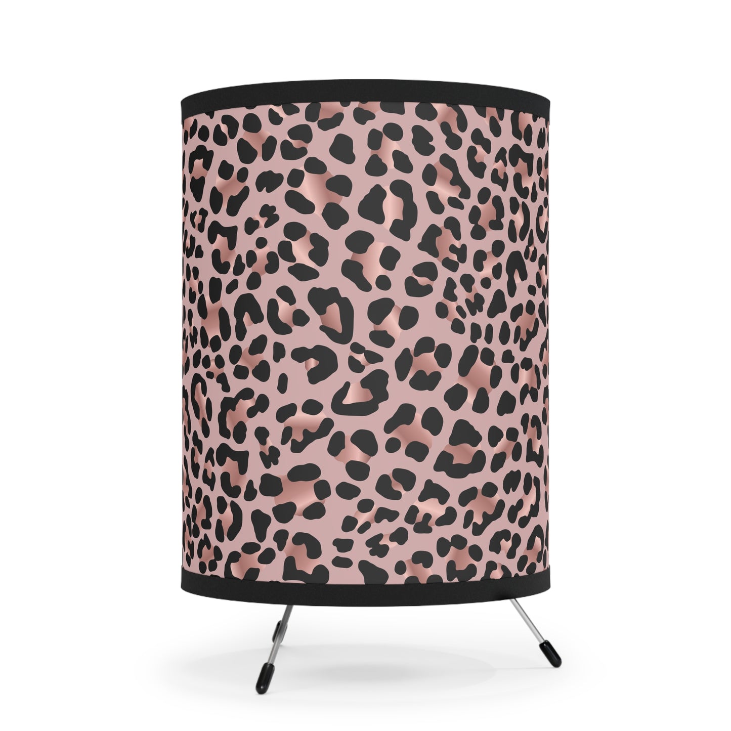 Table Lamp, Pink Black Leopard Print, Hollywood Regency Glam Decor, US CA Plug, High-Res Shade, Feminine Bedroom Lighting, Girly Home - LOLA VEGAS ART