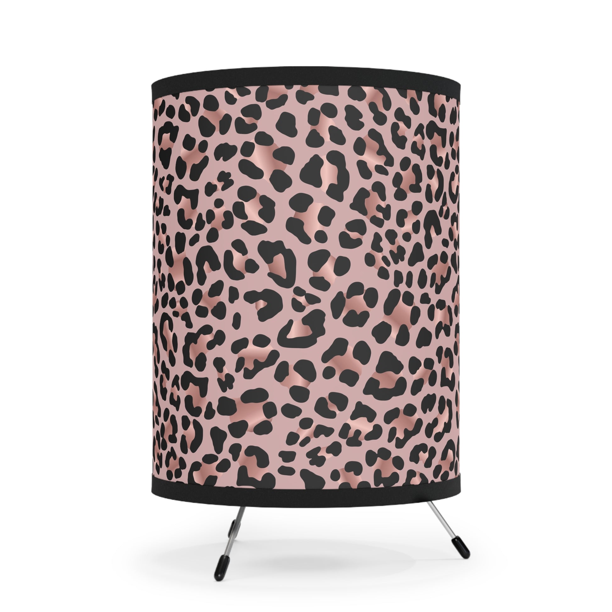Table Lamp, Pink Black Leopard Print, Hollywood Regency Glam Decor, US CA Plug, High-Res Shade, Feminine Bedroom Lighting, Girly Home - LOLA VEGAS ART
