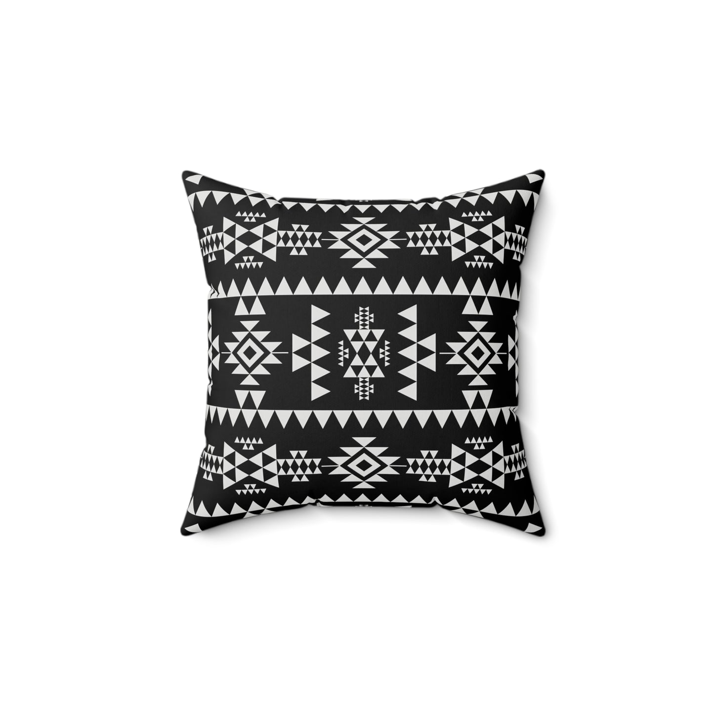 Tribal Boho Pillow Cover, Cozy Home Decor, Modern Living Room Accent, Gift Idea for Housewarming and Holidays, Black and White Throw Cushion