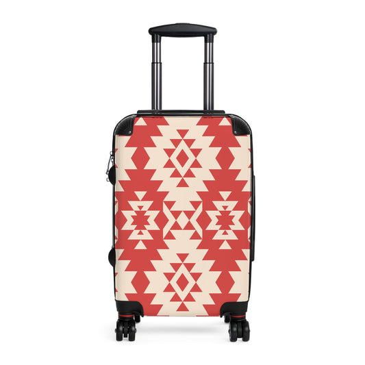 Tribal Design Suitcase, Travel Luggage, Stylish Carry-On, Bohemian Travel Gear, Unique Fashionable Suitcase, Vacation Essentials - LOLA VEGAS ART