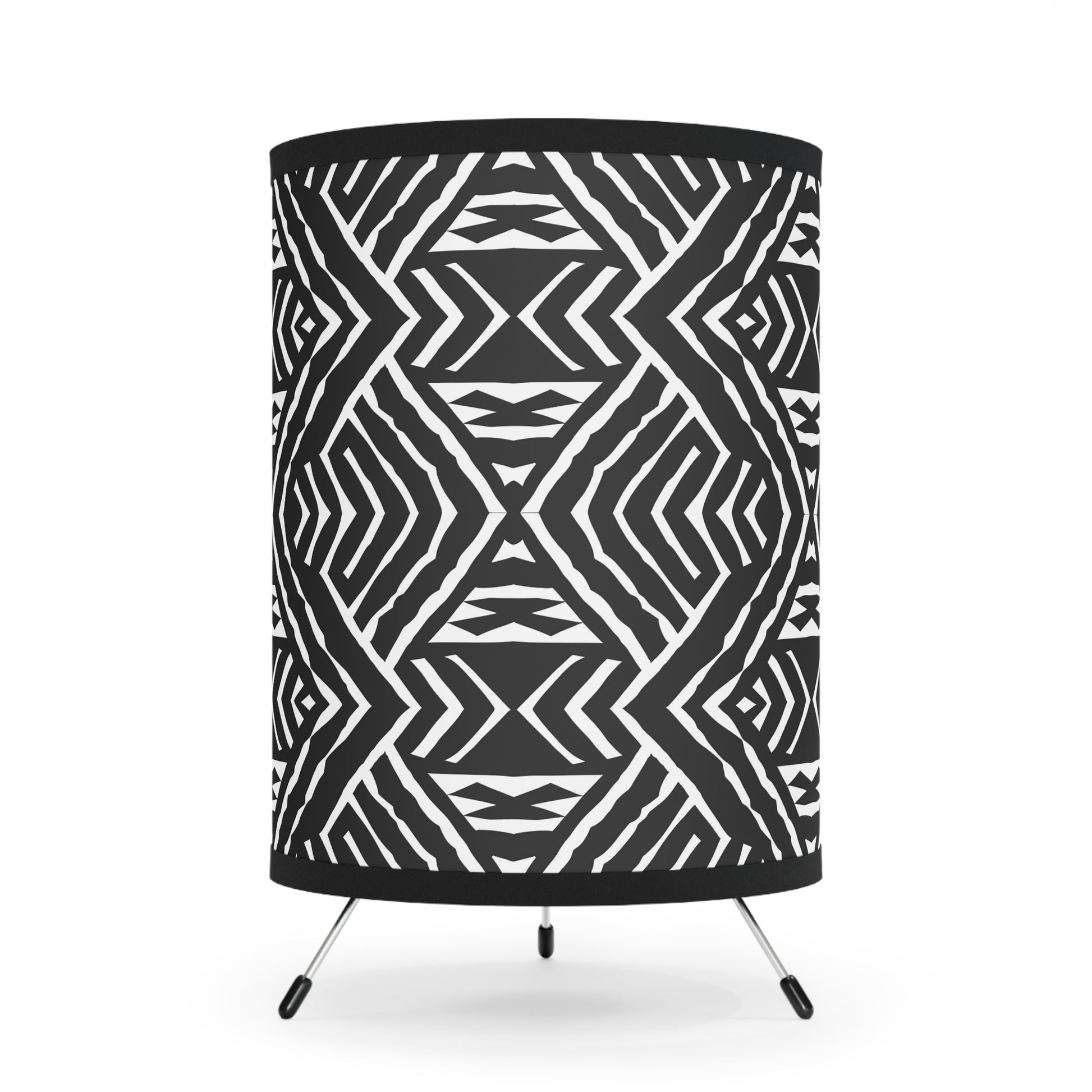 Stylish Tripod Lamp with Geometric Shade, Home Decor, Modern Lighting, Boho Chic, Unique Gift Idea, Accent Light - LOLA VEGAS ART