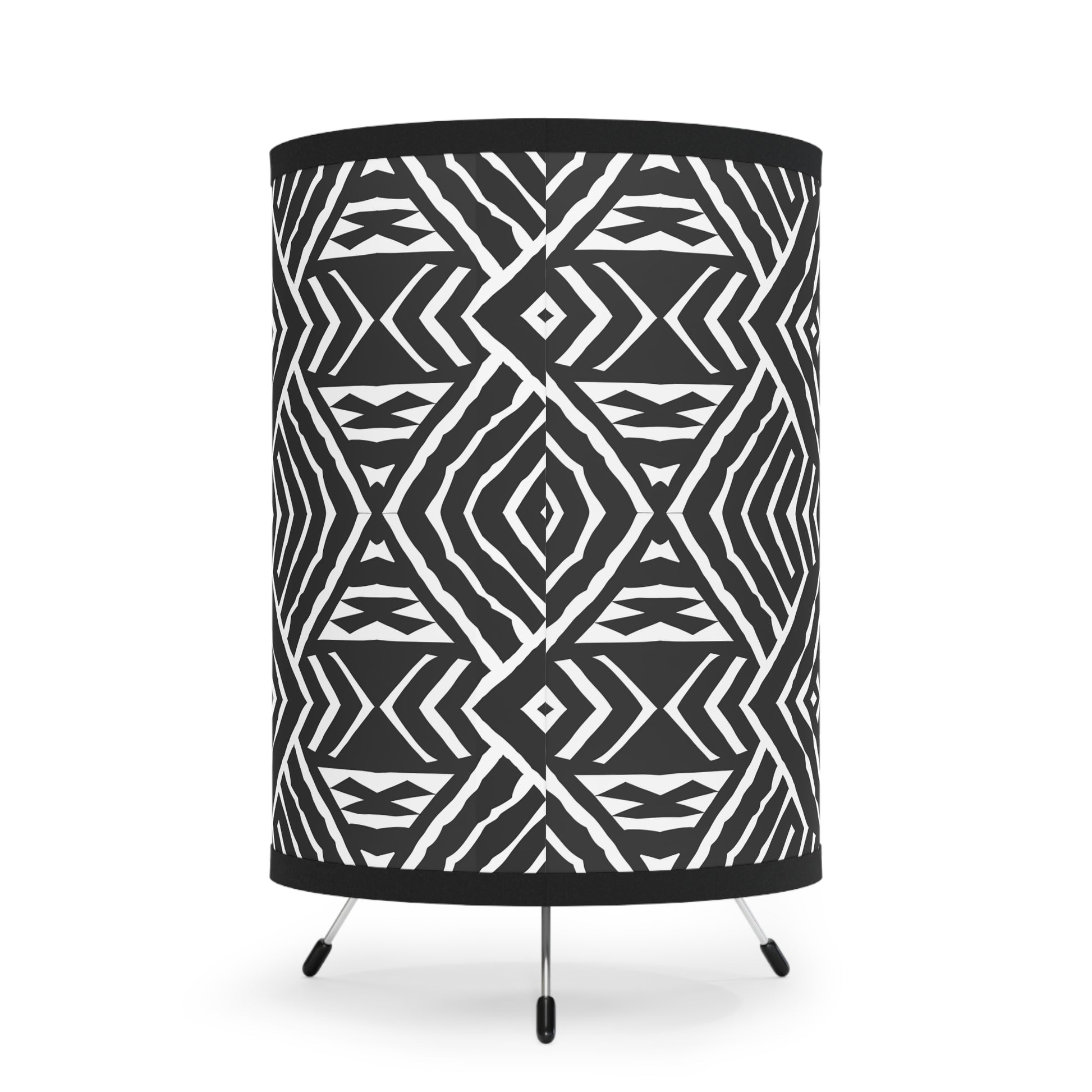 Stylish Tripod Lamp with Geometric Shade, Home Decor, Modern Lighting, Boho Chic, Unique Gift Idea, Accent Light - LOLA VEGAS ART