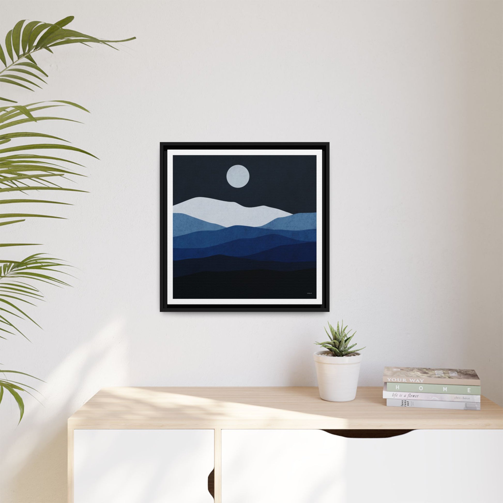 Framed Canvas Art, Serene Mountain Landscape, Modern Home Decor, Nature Wall Art, Gift for Nature Lovers, Interior Design - LOLA VEGAS ART