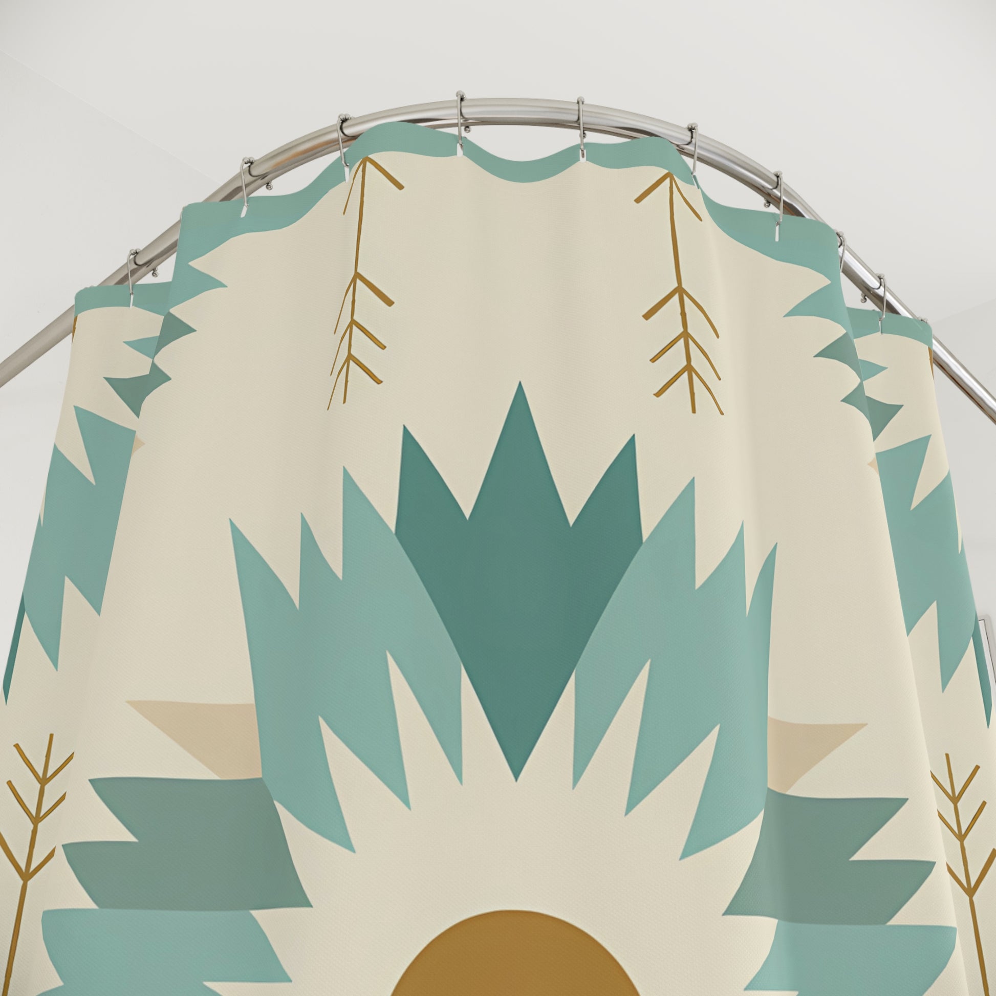 Boho Floral Shower Curtain - Southwestern Bathroom Decor, Vibrant Shower Curtain, Nature Inspired, Gift for Her, Modern Home Decor - LOLA VEGAS ART