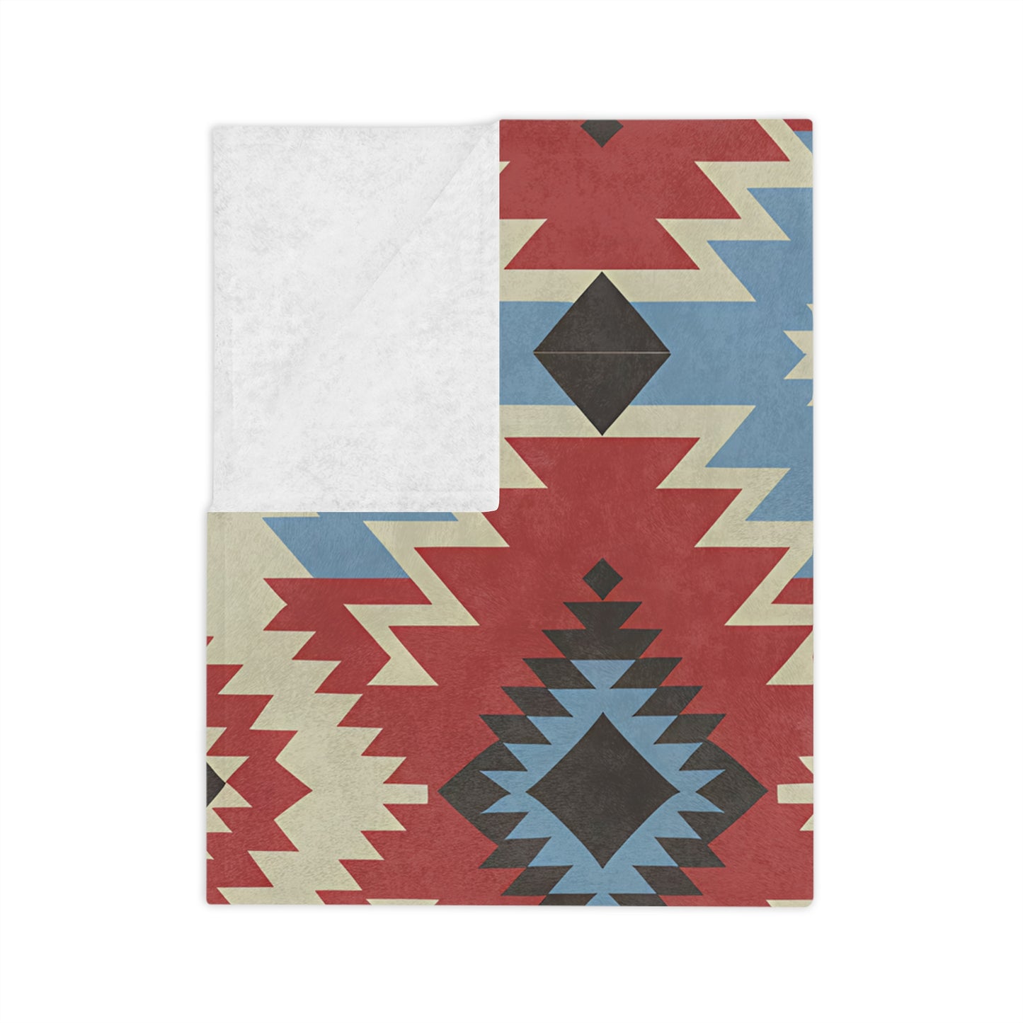 Boho Chic Velveteen Microfiber Blanket - Cozy Home Decor, Perfect for Camping, Gift for Her, Tribal Pattern, Soft Throw - LOLA VEGAS ART
