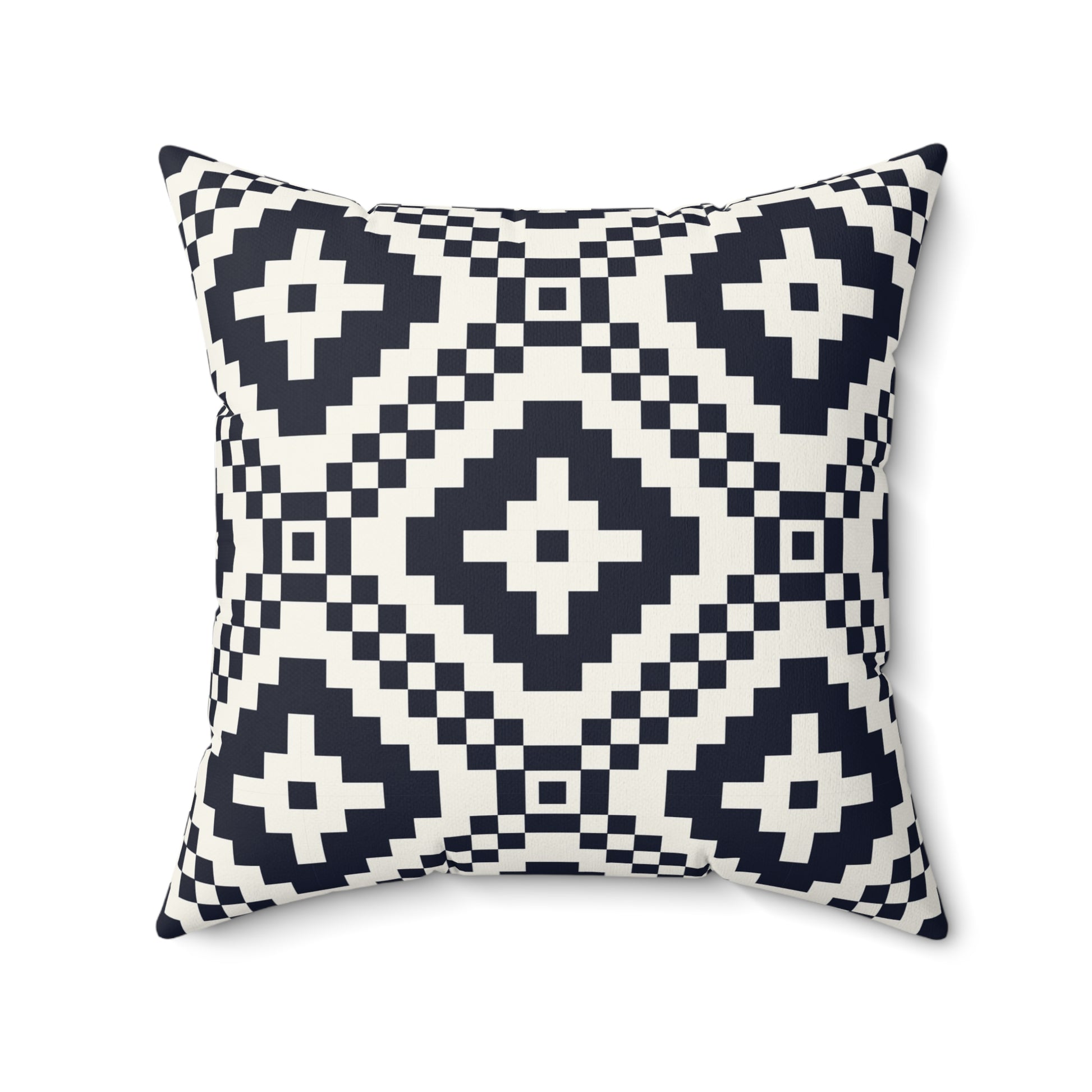 Geometric Black and White Pillow, Modern Home Decor, Boho Cushion, Gift for Housewarming, Dorm Room Accessory, Cozy Living Room - LOLA VEGAS ART