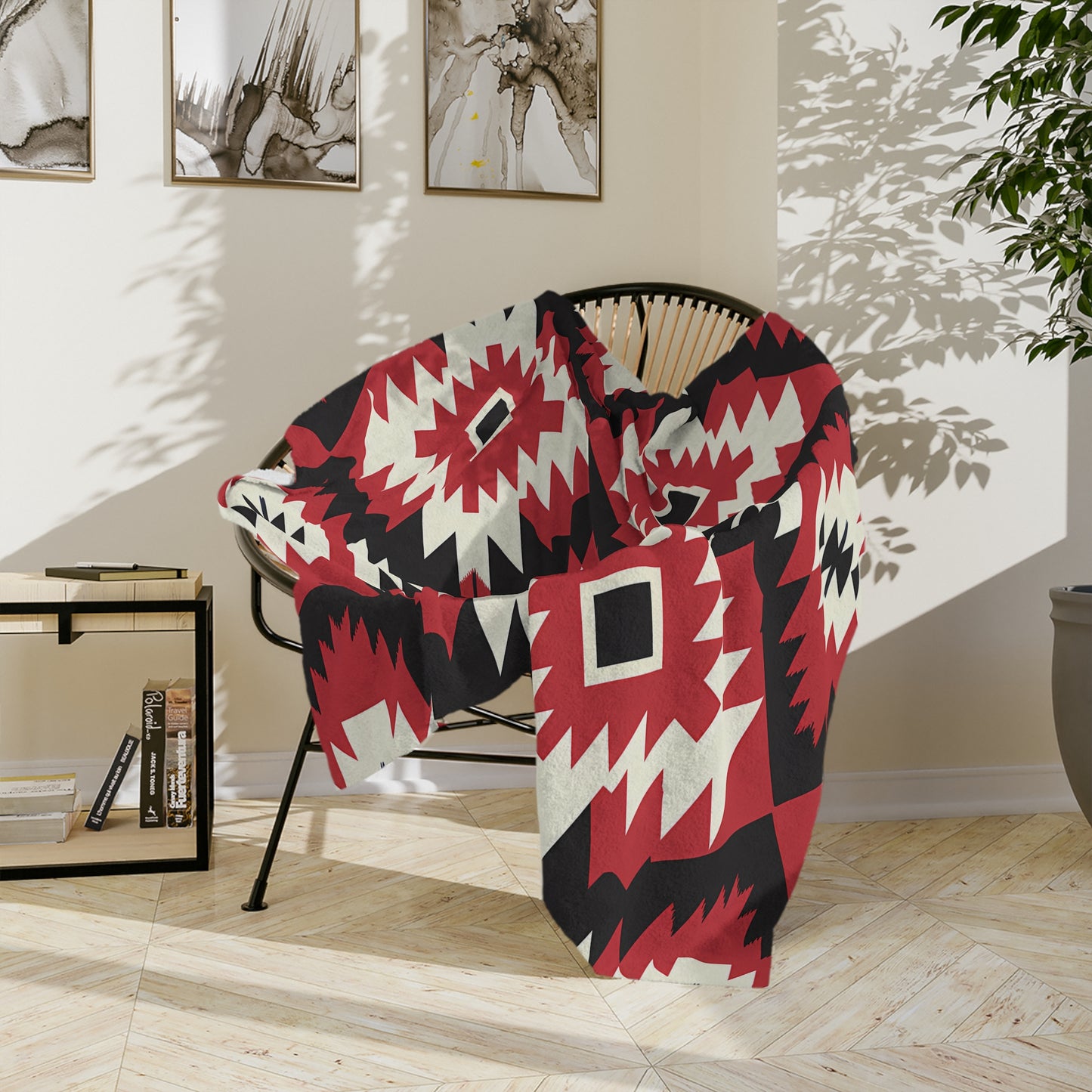 Southwestern Velvet Blanket, Cozy Throw for Home Decoration, Unique Gift for Housewarming, Outdoor Picnic Blanket, Soft Winter Comfort - LOLA VEGAS ART