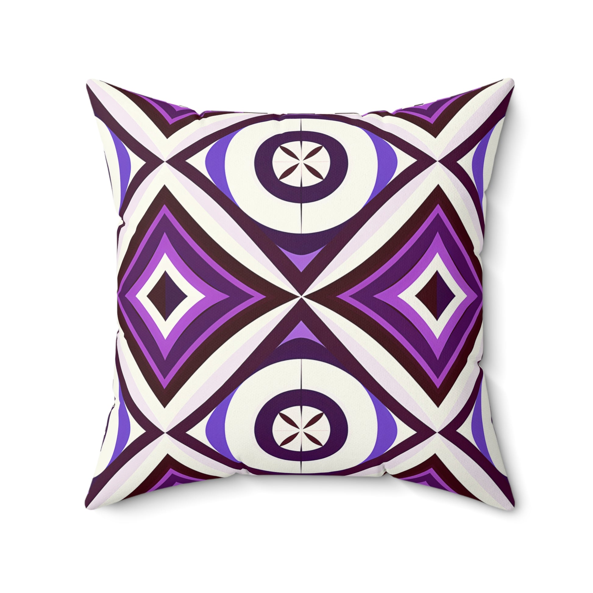 Geometric Purple Throw Pillow, Modern Home Decor, Decorative Pillow for Couch, Accent Pillow, Unique Gift, Cozy Living Room Accessory - LOLA VEGAS ART