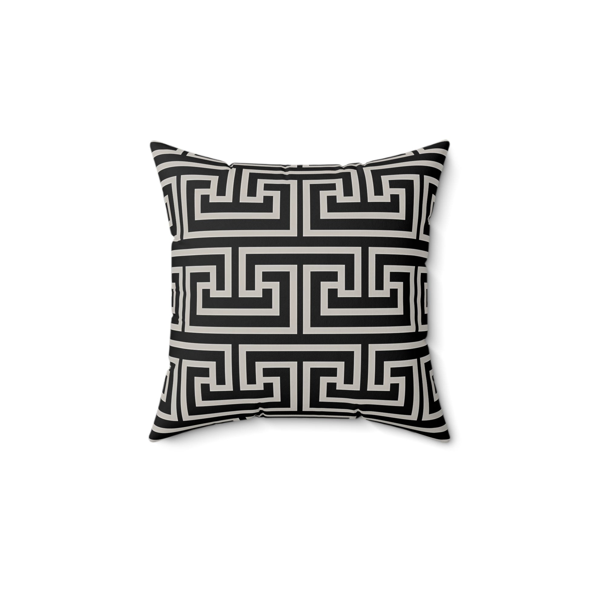Chic Black Geometric Square Pillow, Modern Home Decor, Accent Cushion, Stylish Throw Pillow, Living Room Decor, Gifts for Him or Her - LOLA VEGAS ART