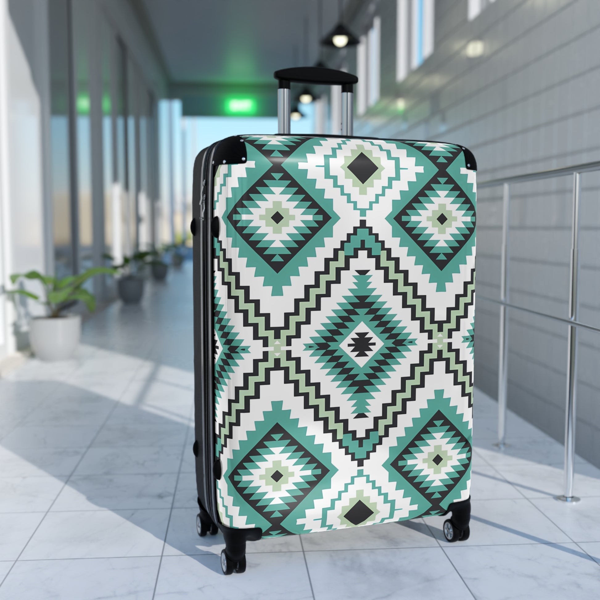 Trendy Patterned Suitcase - Stylish Luggage for Travel Lovers, Unique Carry-On, Gift for Travelers, Summer Trip Essentials, Eye-Catching - LOLA VEGAS ART