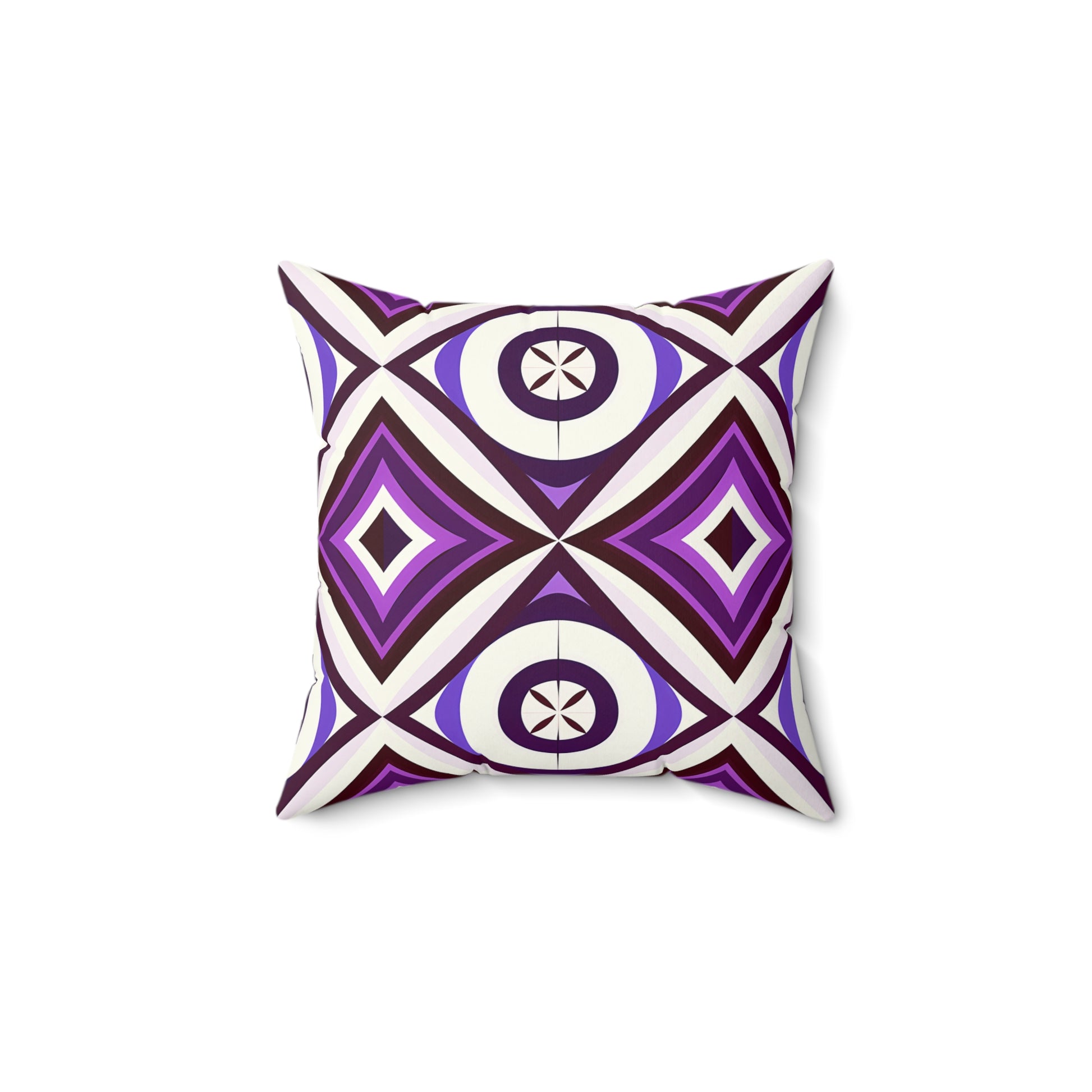 Geometric Purple Throw Pillow, Modern Home Decor, Decorative Pillow for Couch, Accent Pillow, Unique Gift, Cozy Living Room Accessory - LOLA VEGAS ART