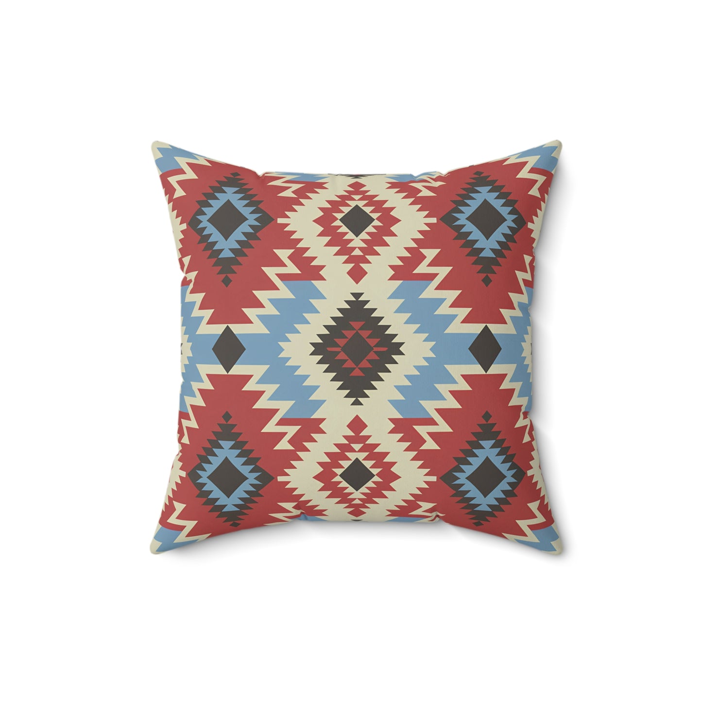 Boho Geometric Square Pillow, Cozy Home Decor, Modern Tribal Cushion, Gift for Friends, Bohemian Living Room Accent - LOLA VEGAS ART