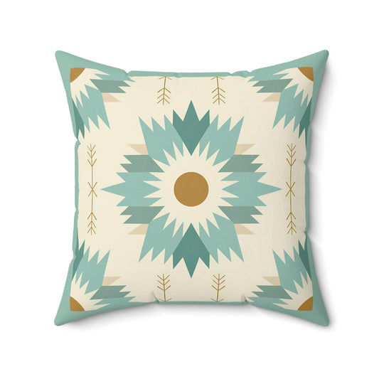 Boho-Inspired Spun Polyester Square Pillow, Cozy Home Decor, Throw Pillow, Living Room Accent, Modern Bohemian, Gift Idea - LOLA VEGAS ART