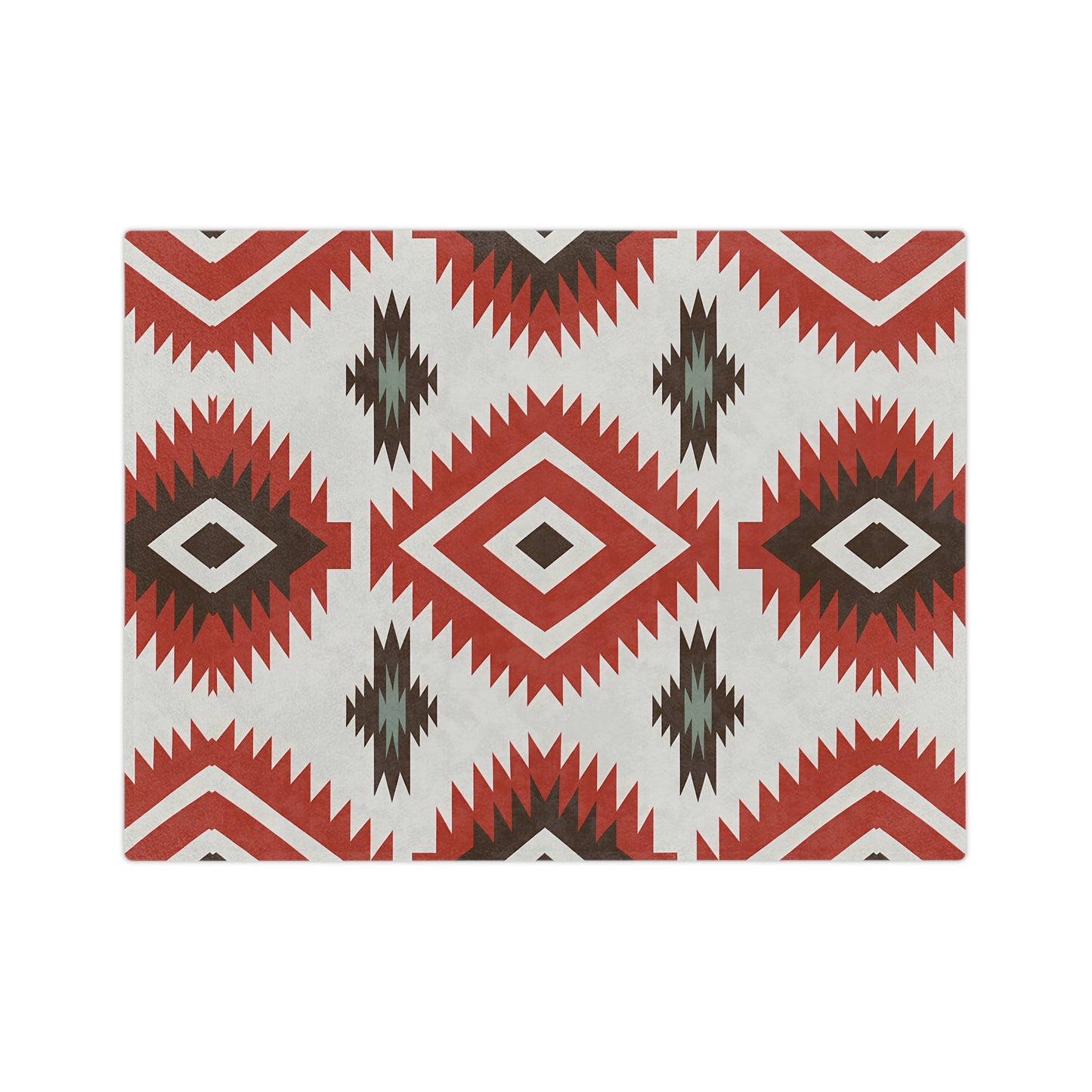 Southwestern Pattern Velveteen Microfiber Blanket, Cozy Throw for Home Decor, Cabin and Living Room, Gift for All Occasions, Warm and Soft - LOLA VEGAS ART