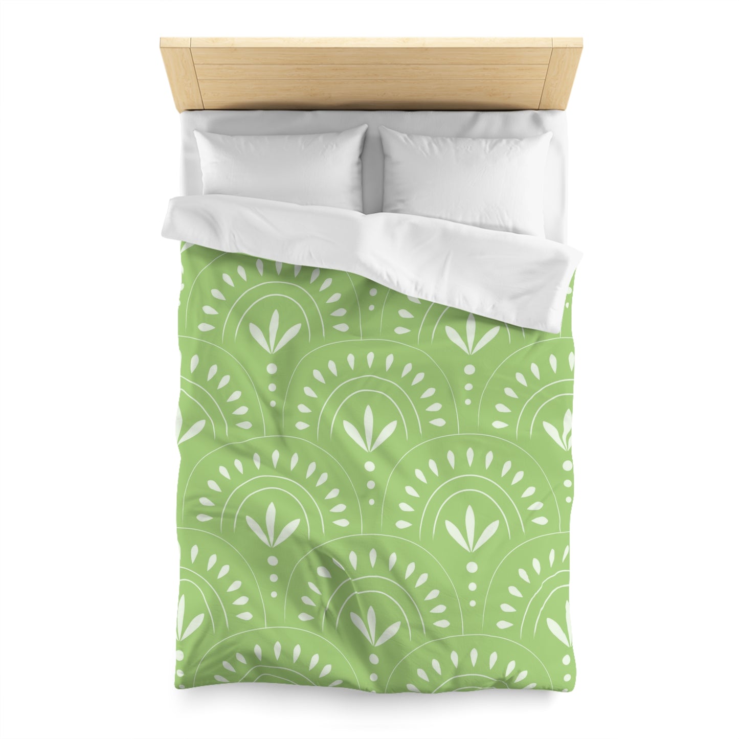 Botanical Pattern Microfiber Duvet Cover Set | Eco-Friendly Bedding for Cozy Bedrooms, Gift for Home Decor Lovers, Spring Refresh - LOLA VEGAS ART