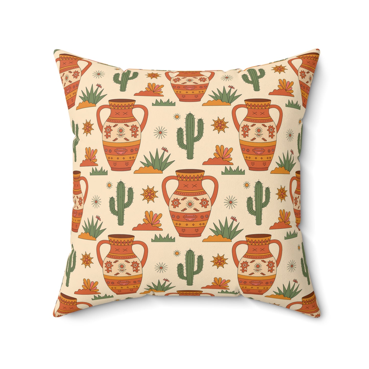 Bohemian Decor Pillow, Vibrant Art Print Cushion, Home Accent, Unique Gift, Southwestern Style, Cozy Living Room Decor, Boho Chic - LOLA VEGAS ART