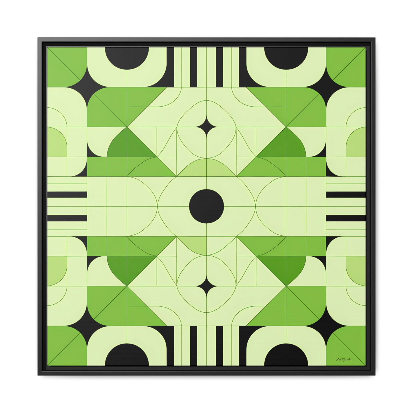 Abstract Green Geometric Art Print, Modern Framed Wall Art, Home Decor, Green Wall Art, Gift for Art Lovers, Minimalist Art - LOLA VEGAS ART