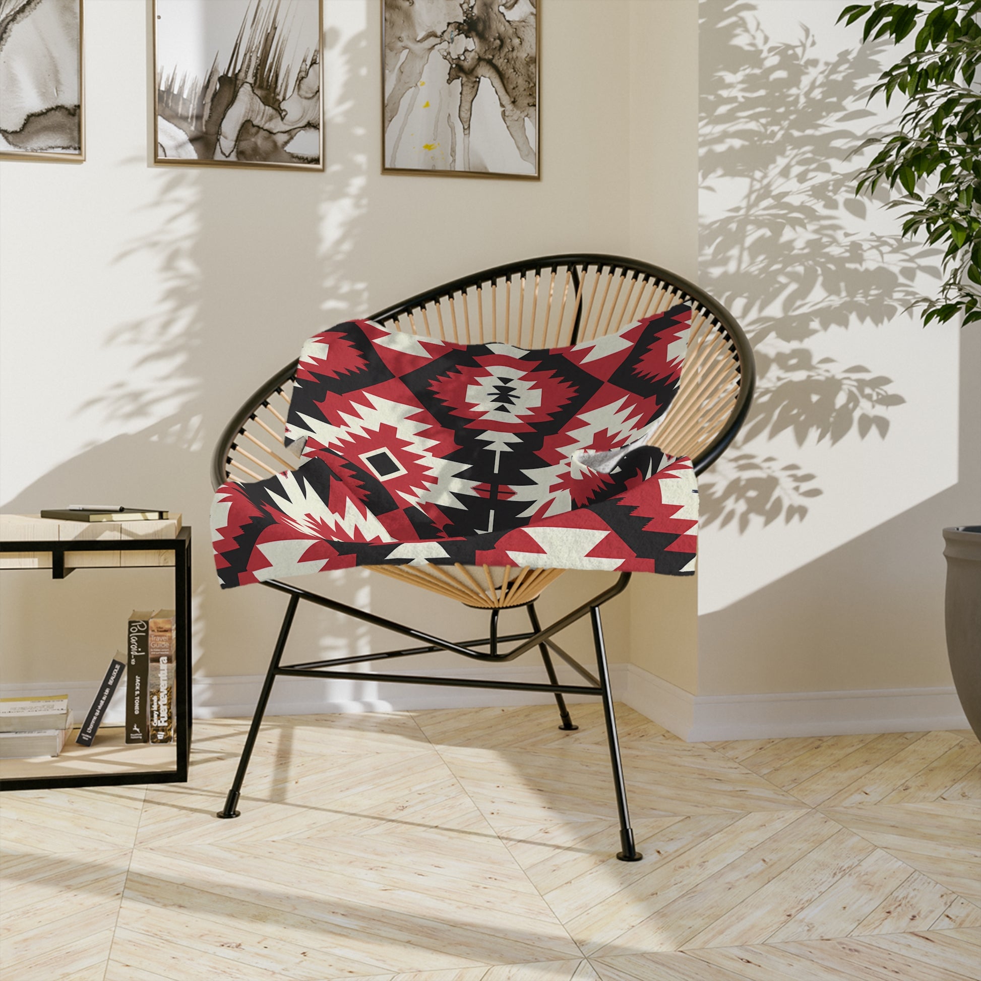 Southwestern Velvet Blanket, Cozy Throw for Home Decoration, Unique Gift for Housewarming, Outdoor Picnic Blanket, Soft Winter Comfort - LOLA VEGAS ART