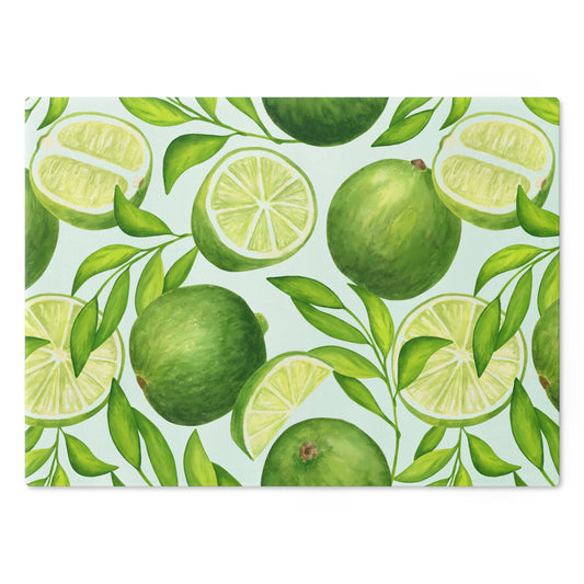 Lime Slice Cutting Board - Tropical Kitchen Decor, Ideal for Gift, Summer Parties, Wedding Registration, Home Chef Essentials, Food Prep - LOLA VEGAS ART