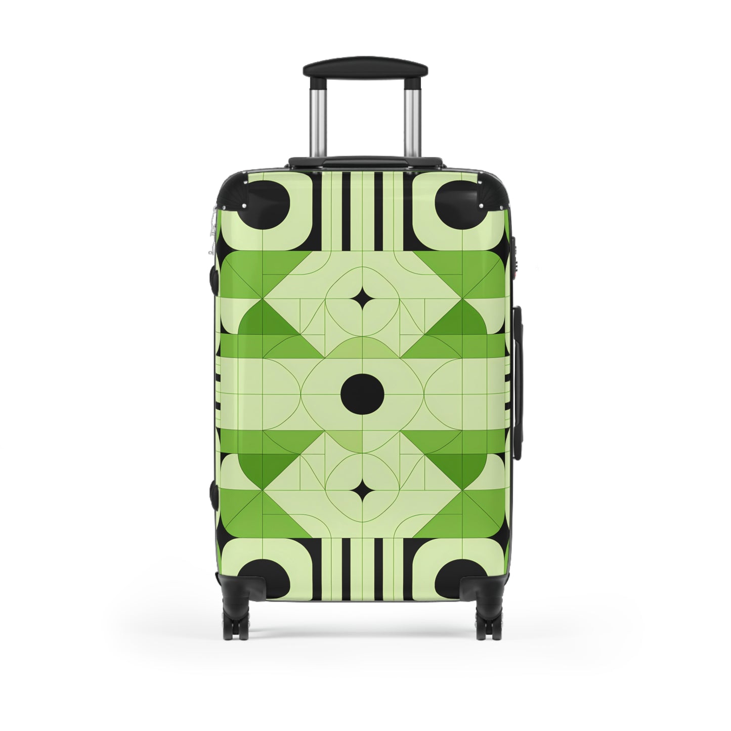 Stylish Suitcase with Geometric Design for Travel Lovers, Luggage, Weekend Getaway, Vacation, Holiday Gift, Trendy Travel Gear - LOLA VEGAS ART