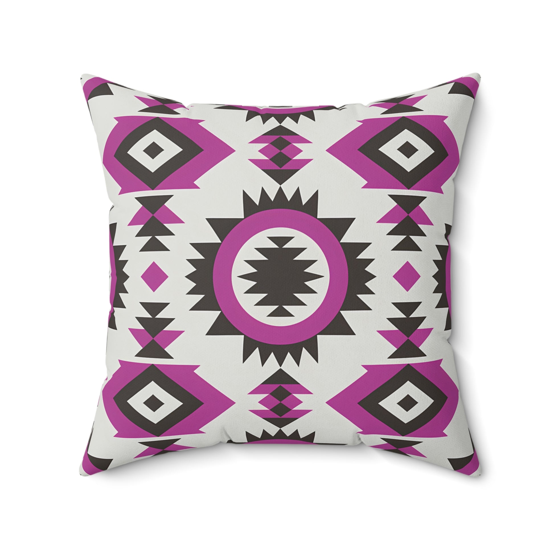 Bohemian Throw Pillow with Geometric Design, Decorative Cushion for Home Decor, Tribal Accent Pillow, Gift for Housewarming, Living Room - LOLA VEGAS ART