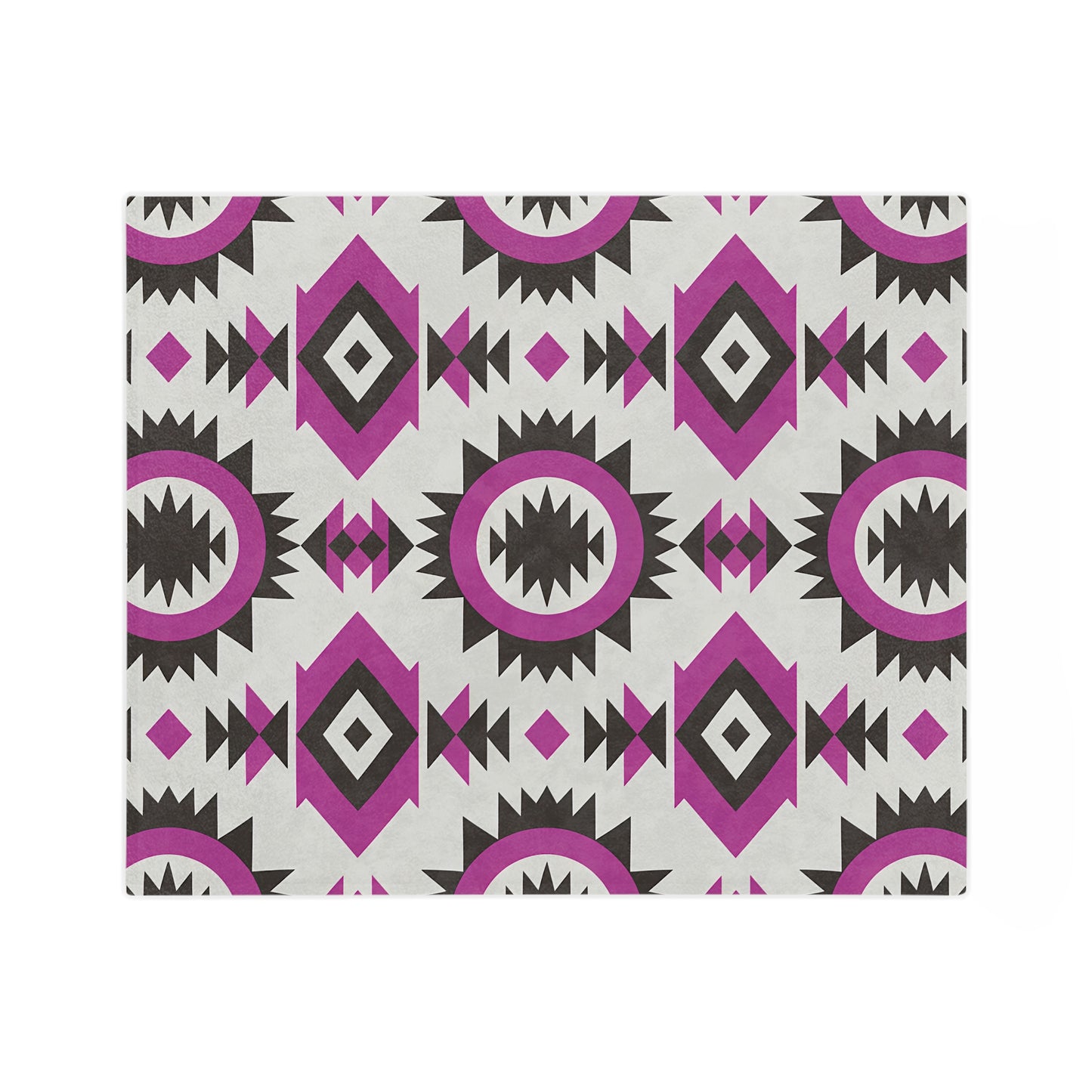Geometric Pattern Velveteen Microfiber Blanket - Cozy Home Decor, Gift for Friends, Bohemian Style, Halloween, Layering - LOLA VEGAS ART
