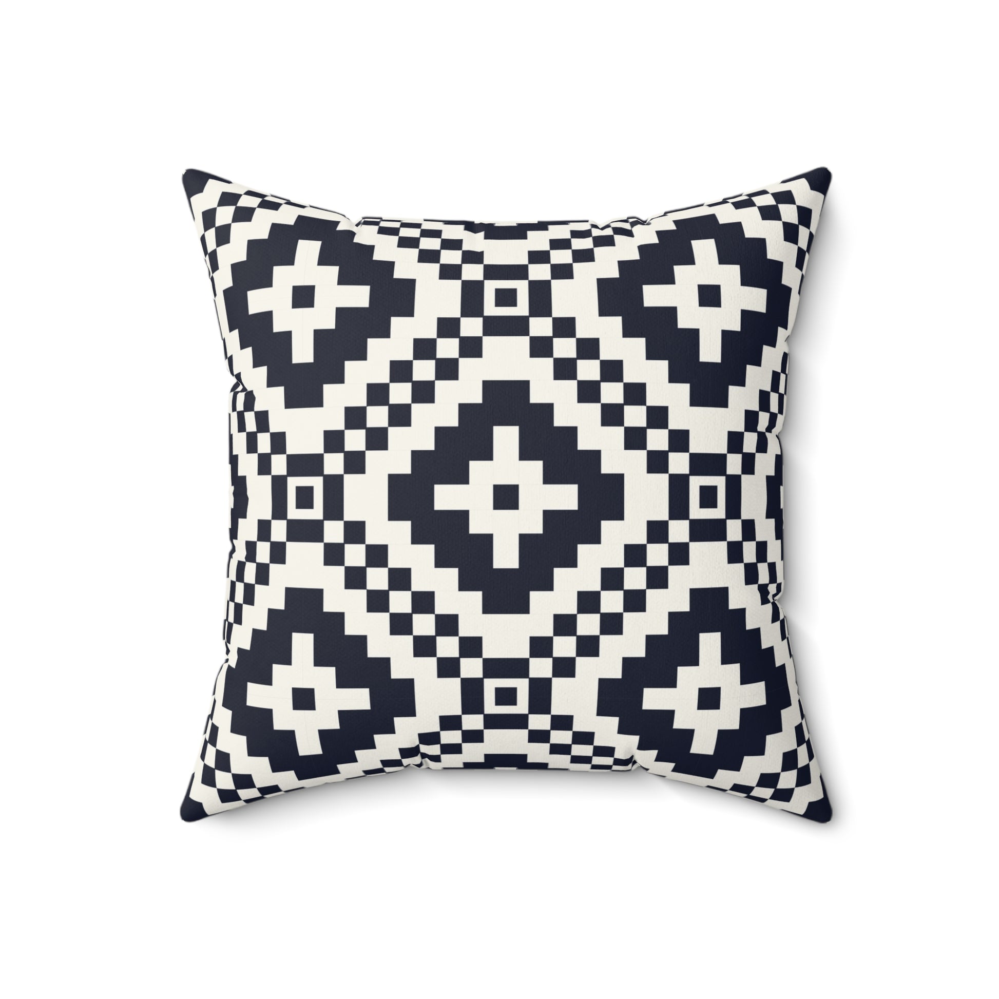 Geometric Black and White Pillow, Modern Home Decor, Boho Cushion, Gift for Housewarming, Dorm Room Accessory, Cozy Living Room - LOLA VEGAS ART