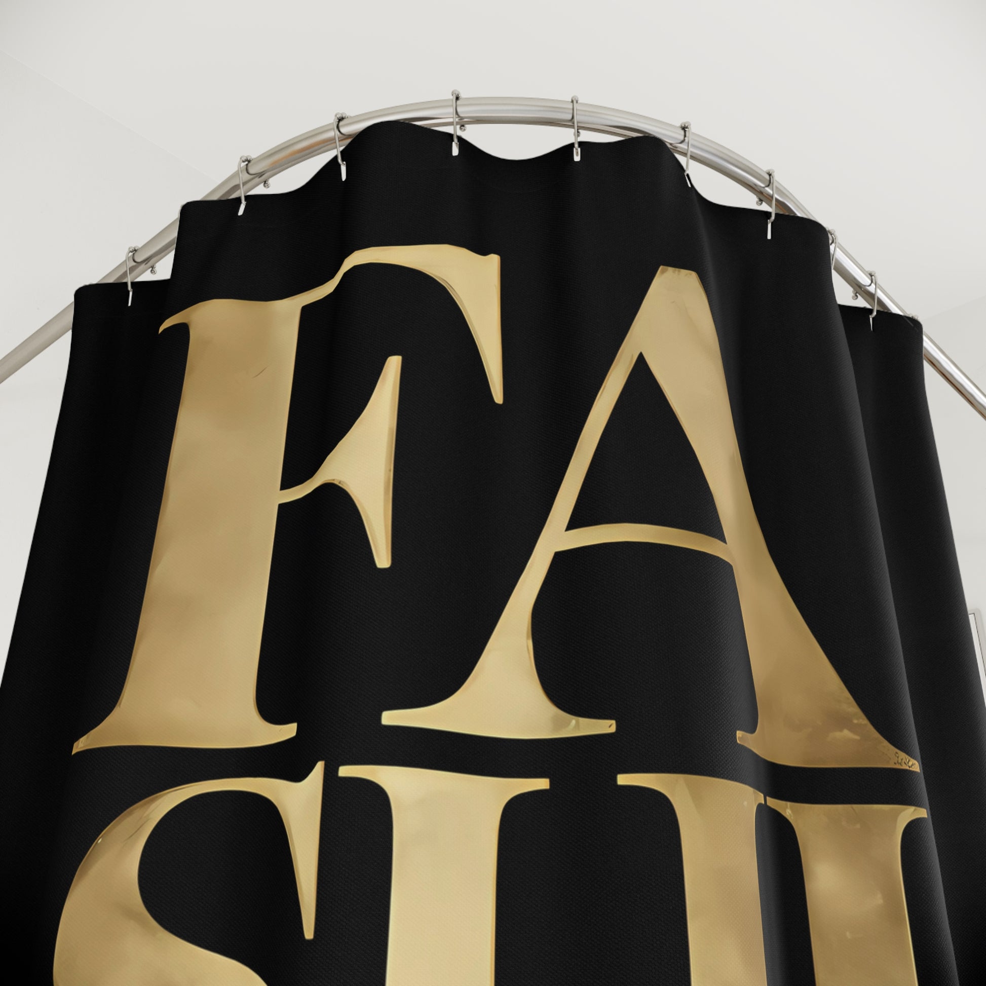 Fashionista Black Shower Curtain - Glamorous Bathroom Decor, Fashion Lover Gift, Trendy Home Accessories, Chic Bath Curtain, Stylish, Glam - LOLA VEGAS ART