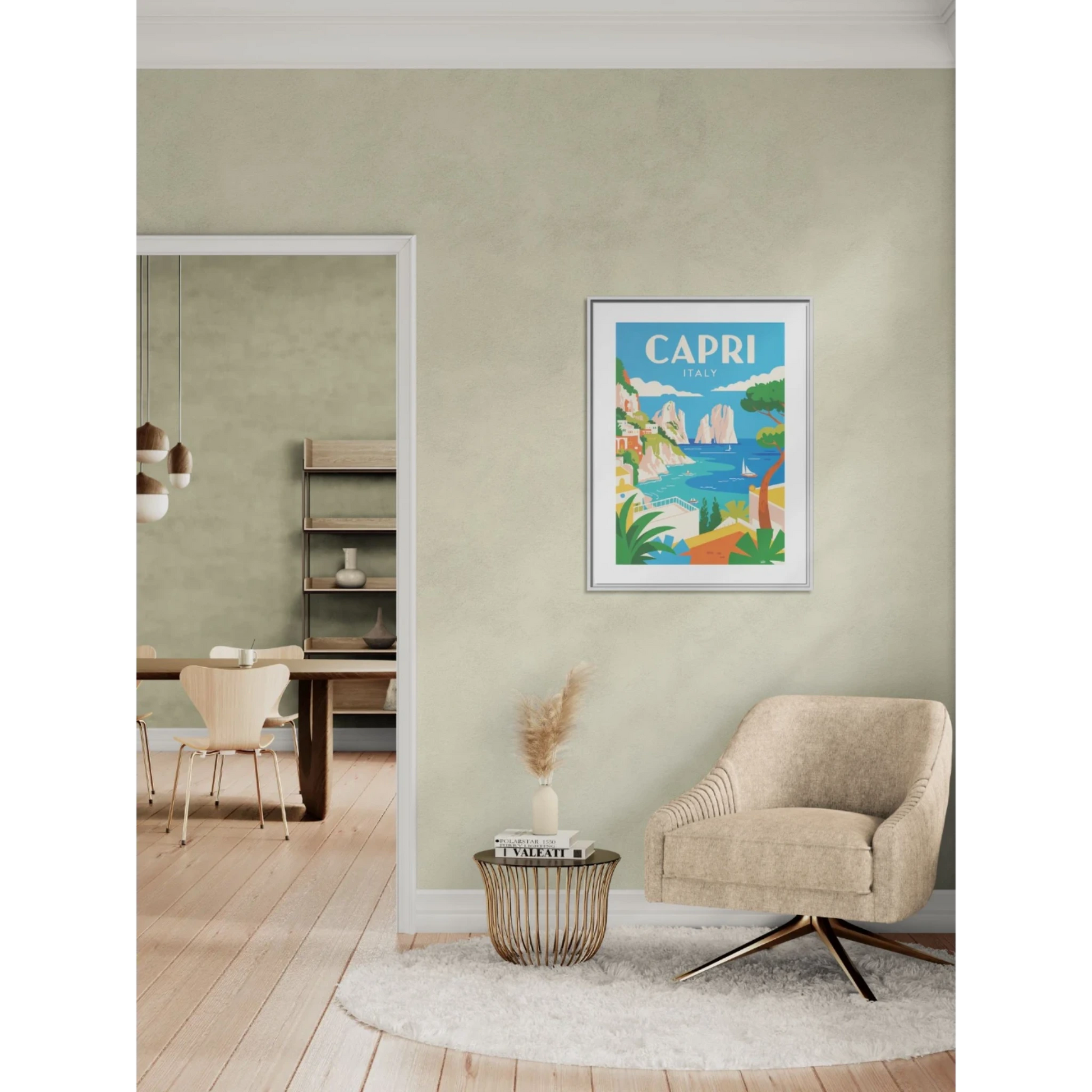 Capri Italy Framed Print, Vibrant Art, Home Decor, Travel Inspiration, Gift for Travelers, Wall Art for Office - LOLA VEGAS ART