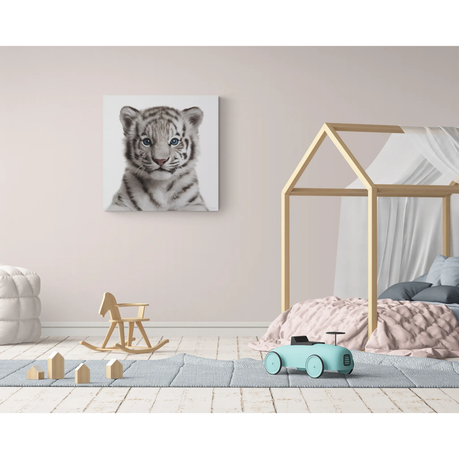 Canvas Print, Baby Tiger Photo Art, Animal Lover Nursery Decor, Kids Room Wall Art, Wildlife Nursery Wall Decor - LOLA VEGAS ART
