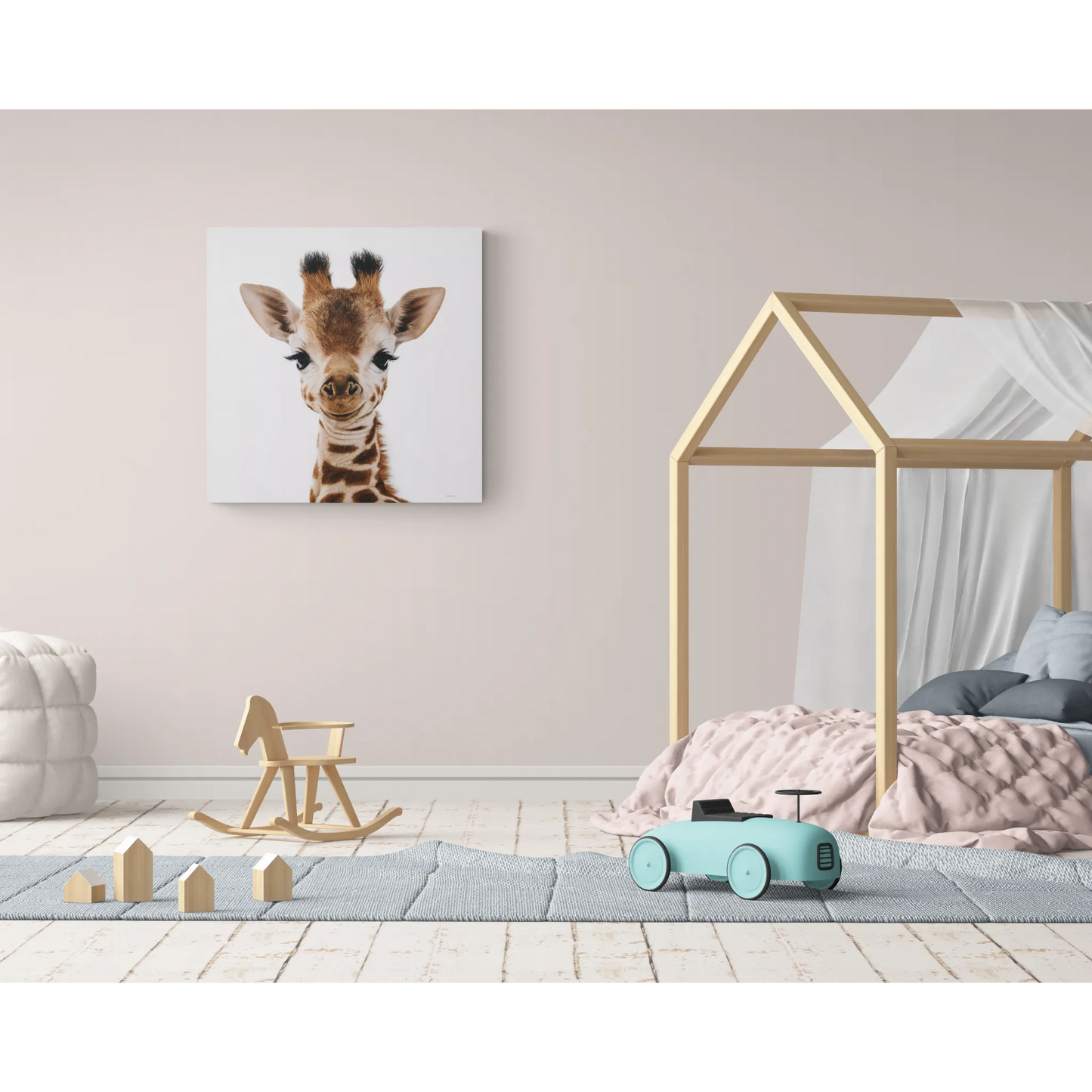 Canvas Wall Art, Giraffe Fine Art Photography Image, Animal Lover Decor, Baby Children's Room, Matte Stretched Print - LOLA VEGAS ART