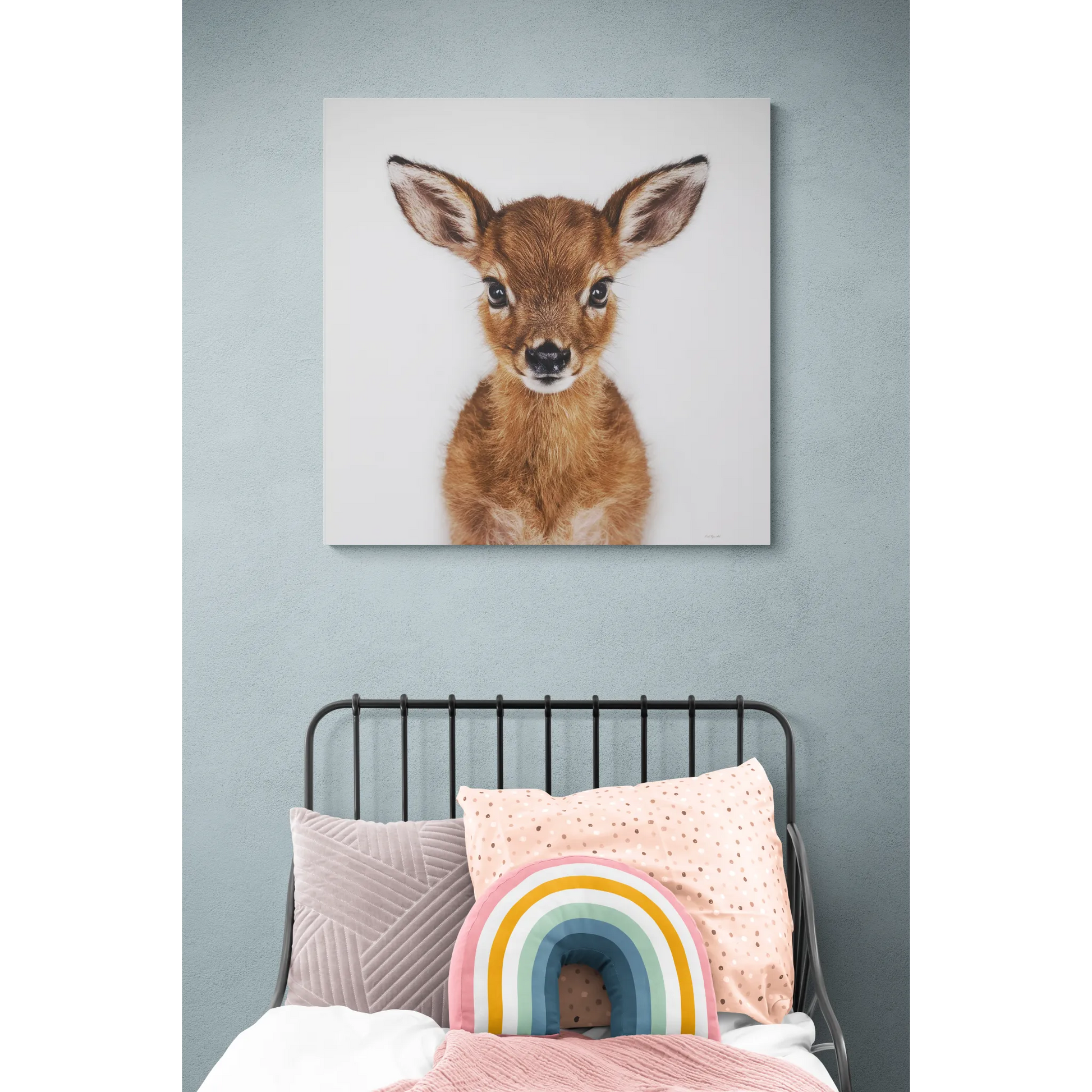 Canvas Wall Art, Baby Deer Photo, Animal Lover Decor, Children's Room, Matte Stretched Print - LOLA VEGAS ART