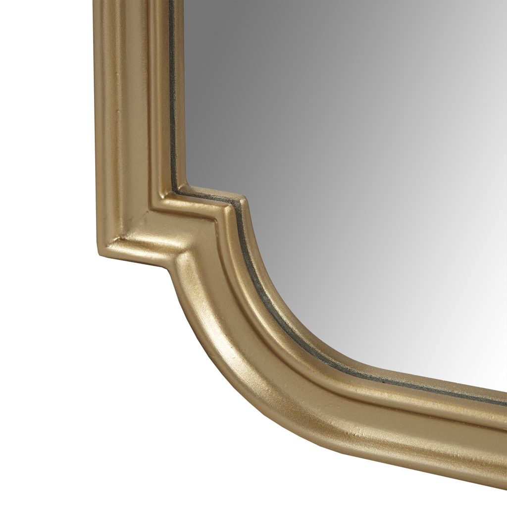 Gold Scalloped Wood Wall Mirror - LOLA VEGAS ART