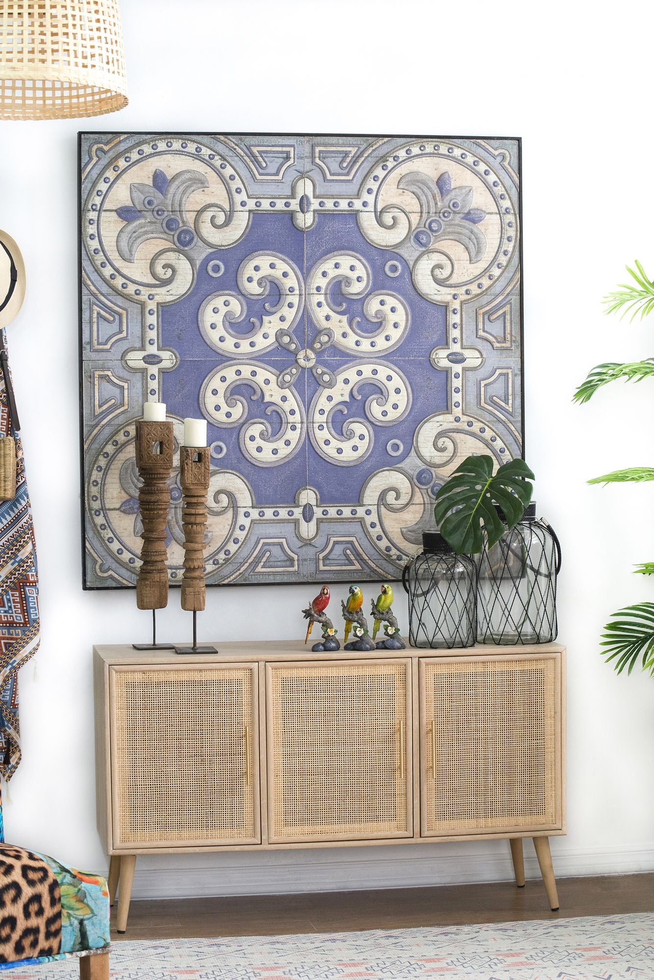 48" x 48" Large Wall Art Panel, Square Wall Decor for Living Room Dining Room Office Bedroom - LOLA VEGAS ART