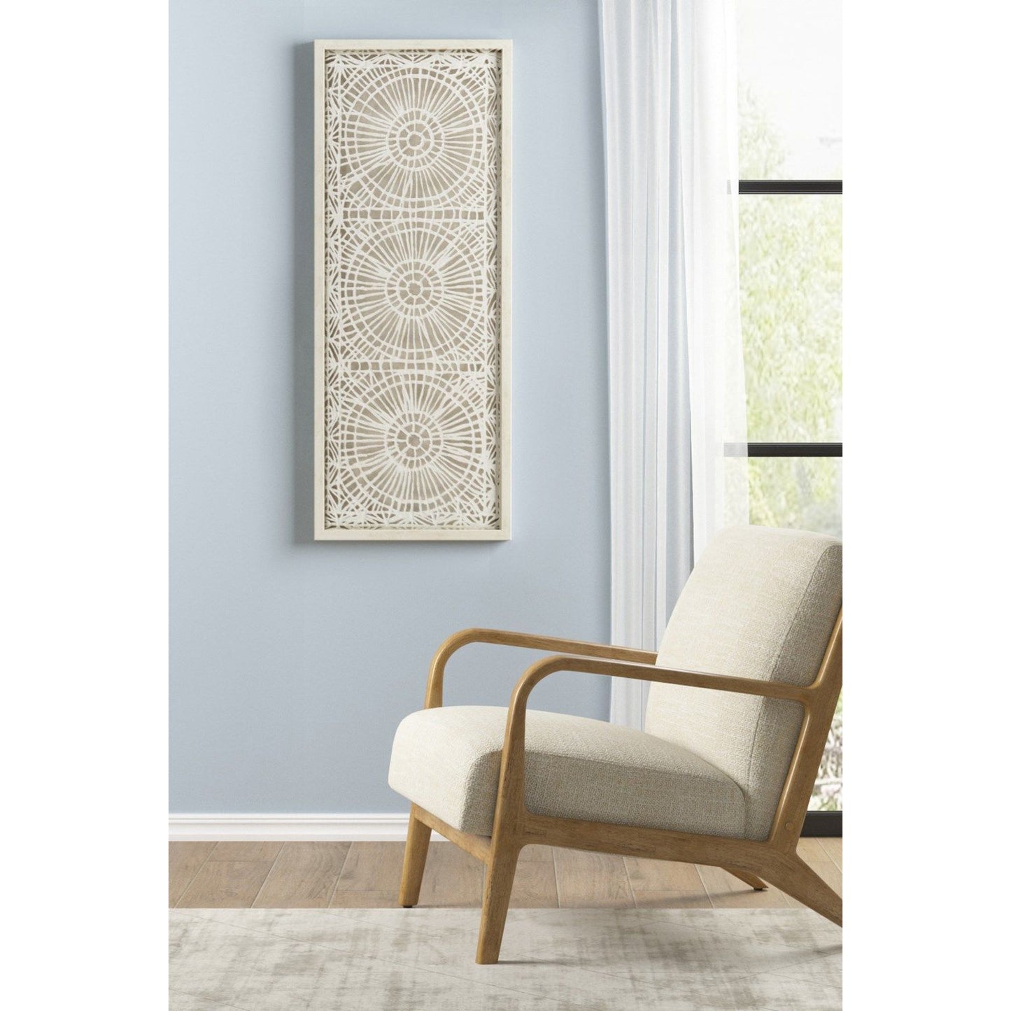 Framed Medallion Rice Paper Shadow Box Wall Decor - LOLA VEGAS ART