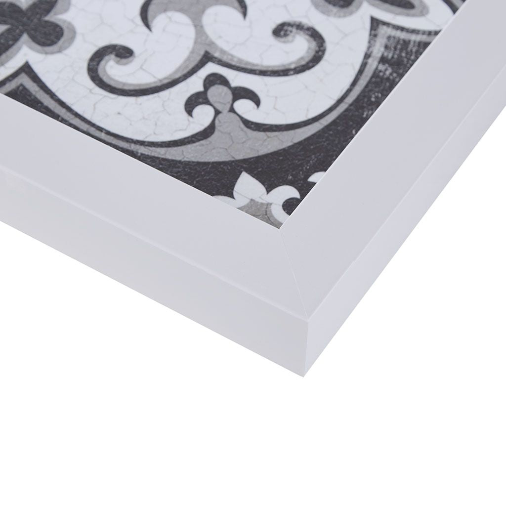 Distressed Black and White Medallion Tile 3-piece Wall Decor Set - LOLA VEGAS ART