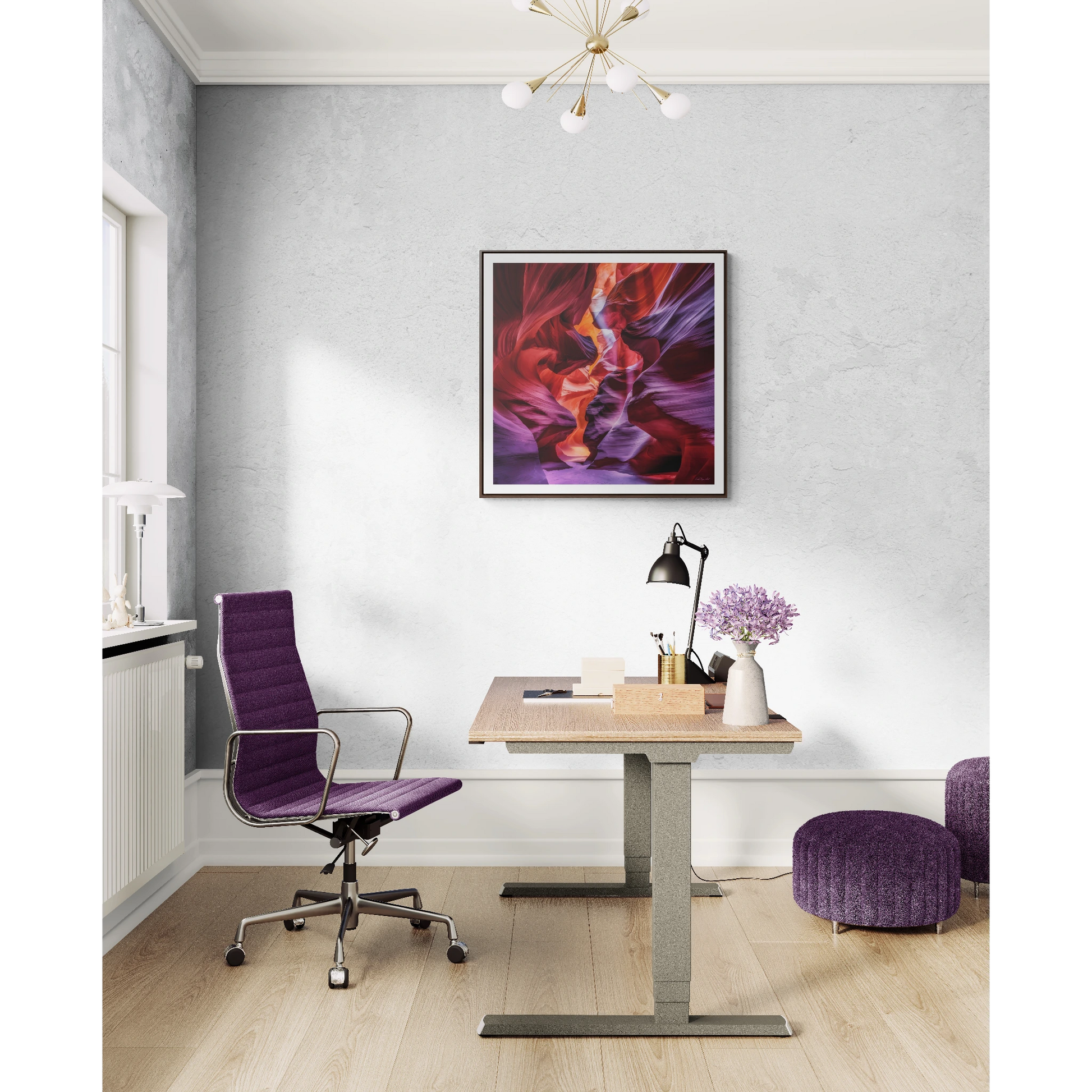 Antelope Canyon Square Frame Canvas, Southwest Navajo Wall Art, Arizona Desert Photography Decor, Gallery Canvas Wraps, Home Office Decor, - LOLA VEGAS ART