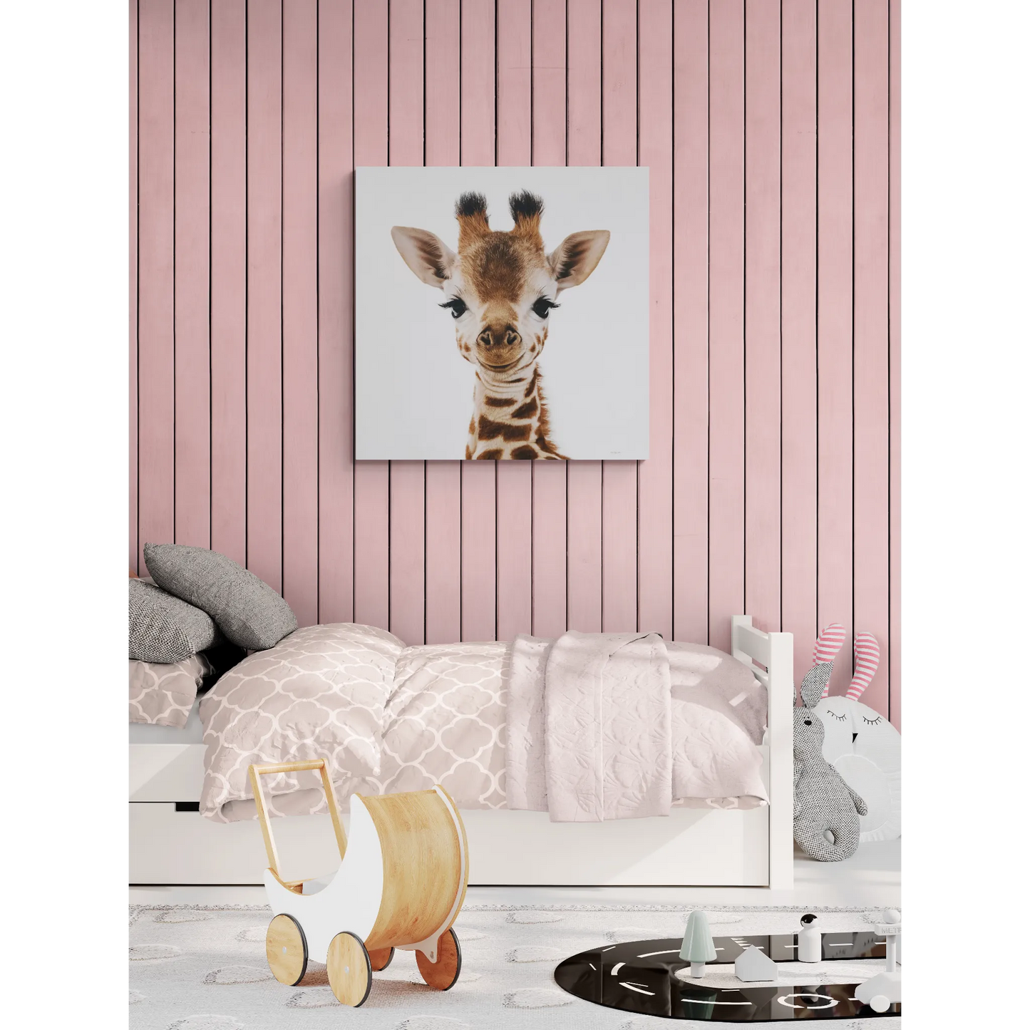 Canvas Wall Art, Giraffe Fine Art Photography Image, Animal Lover Decor, Baby Children's Room, Matte Stretched Print - LOLA VEGAS ART