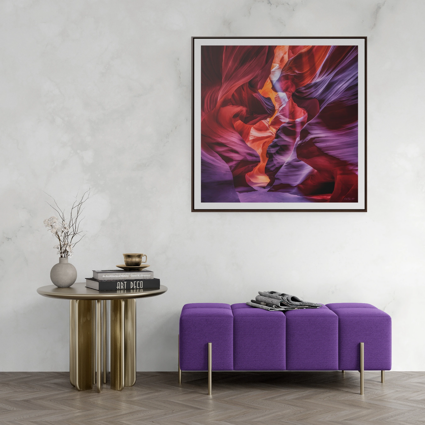 Antelope Canyon Square Frame Canvas, Southwest Navajo Wall Art, Arizona Desert Photography Decor, Gallery Canvas Wraps, Home Office Decor, - LOLA VEGAS ART